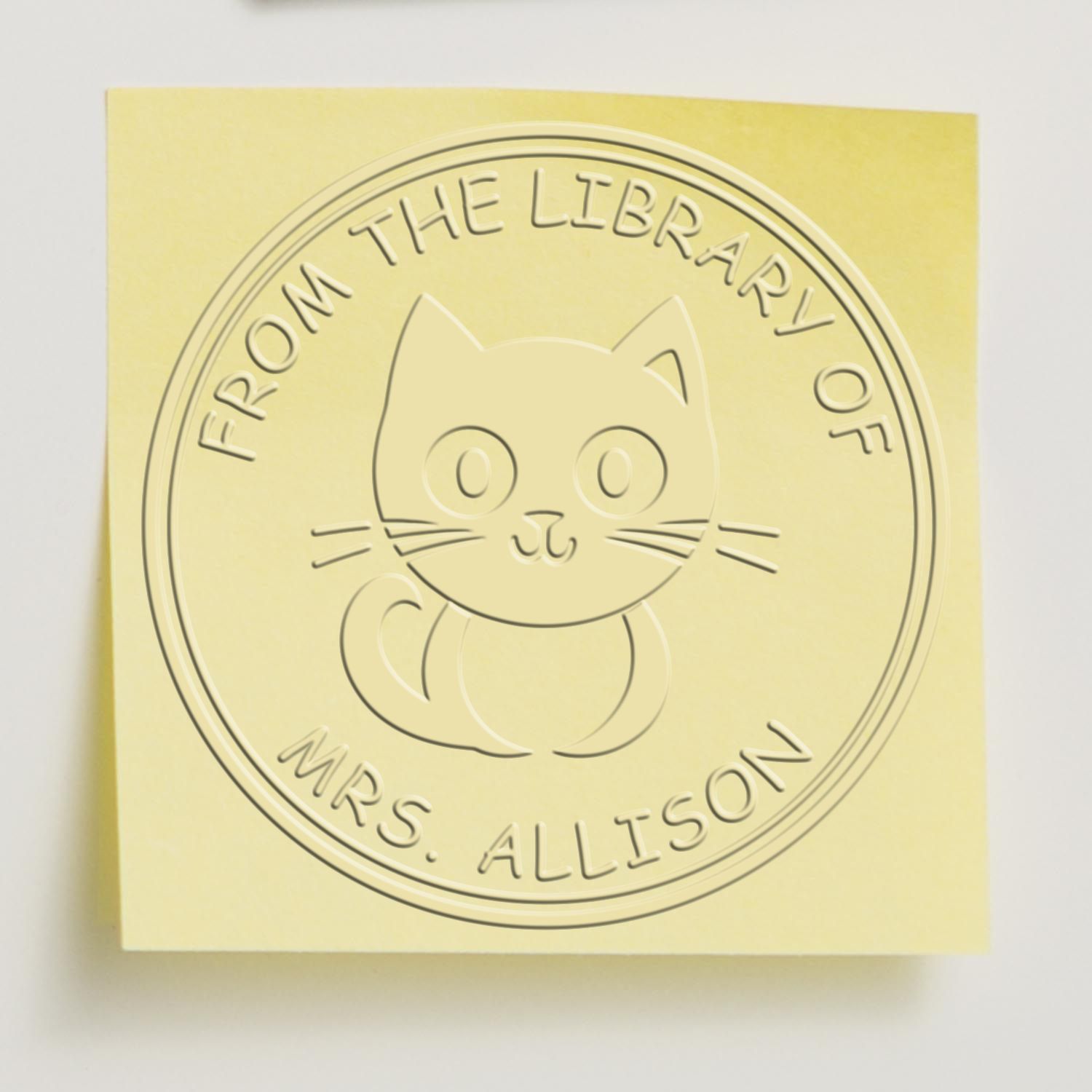 Soft Gentle Kitten Custom Book Embosser