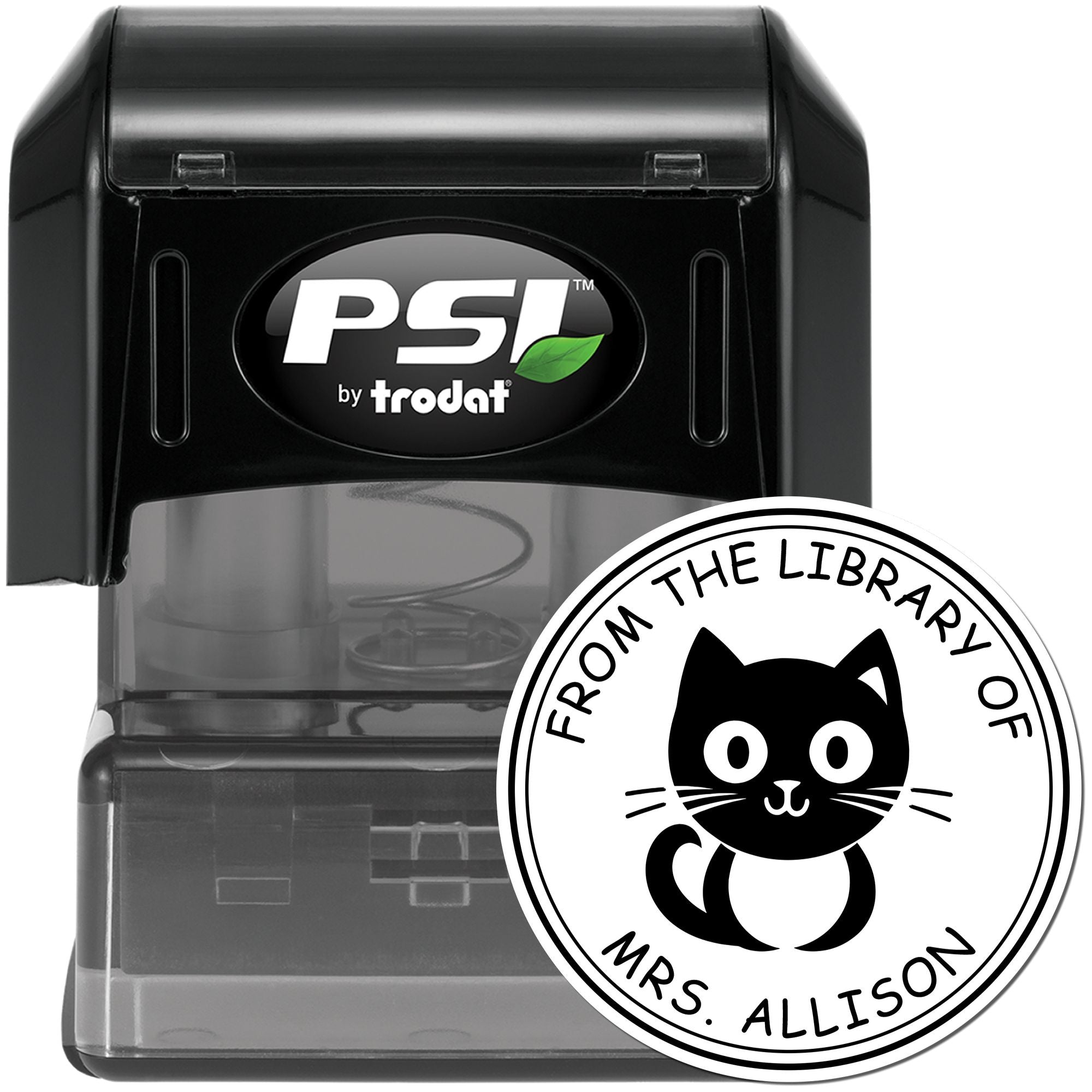 PSI Pre-Inked Gentle Kitten Customized Book Property Stamp - Engineer Seal Stamps