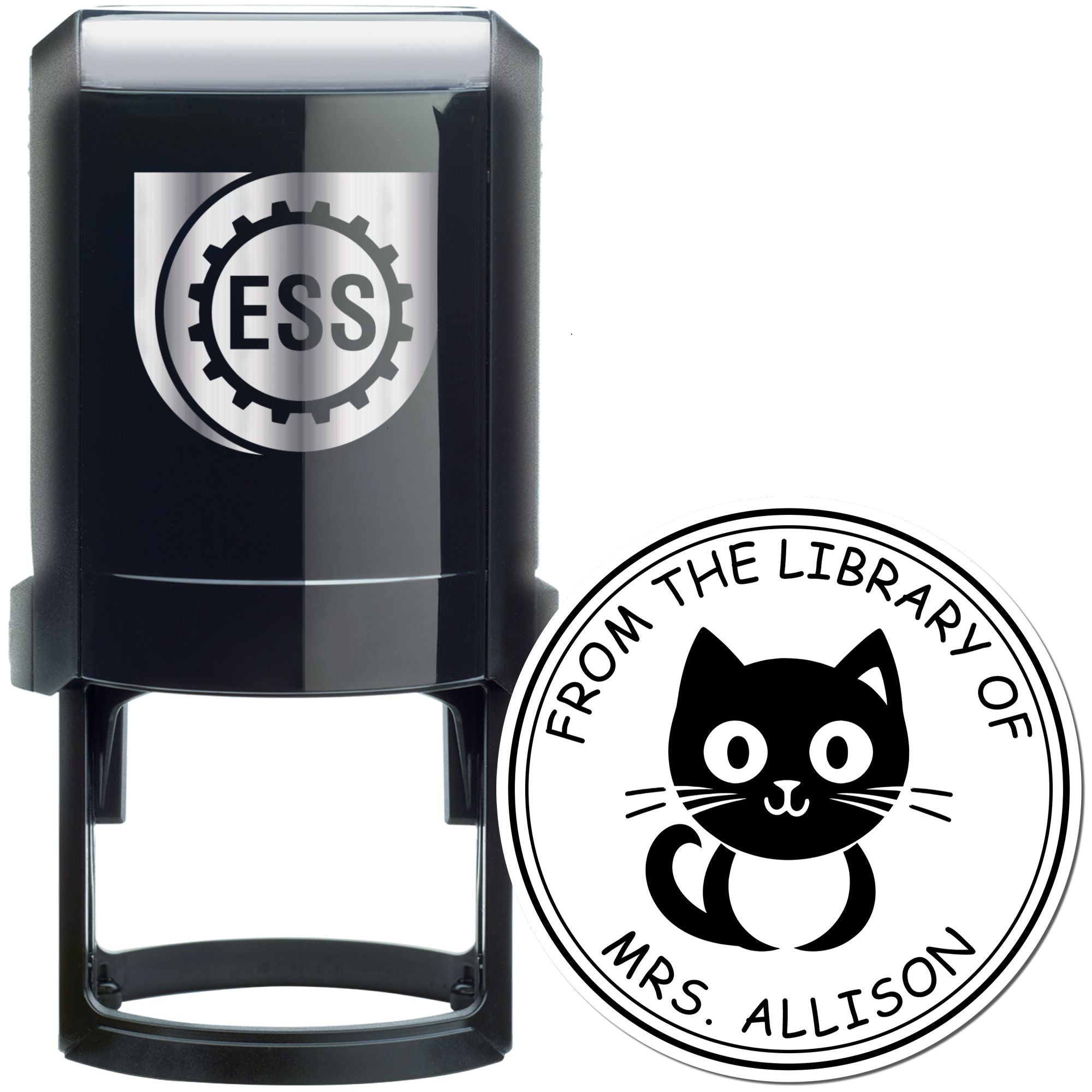 Self-Inking Gentle Kitten Custom Made Read It Love It Stamp - Engineer Seal Stamps