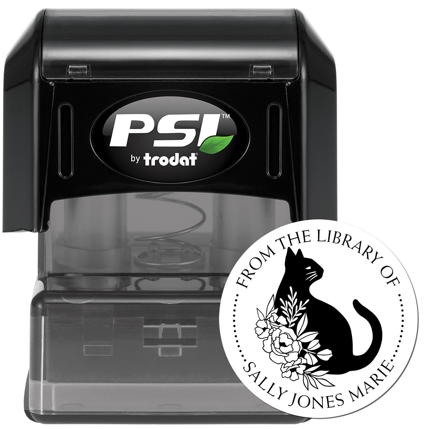 PSI Pre-Inked Quick-witted Cat Customized Library Collection Stamp - Engineer Seal Stamps