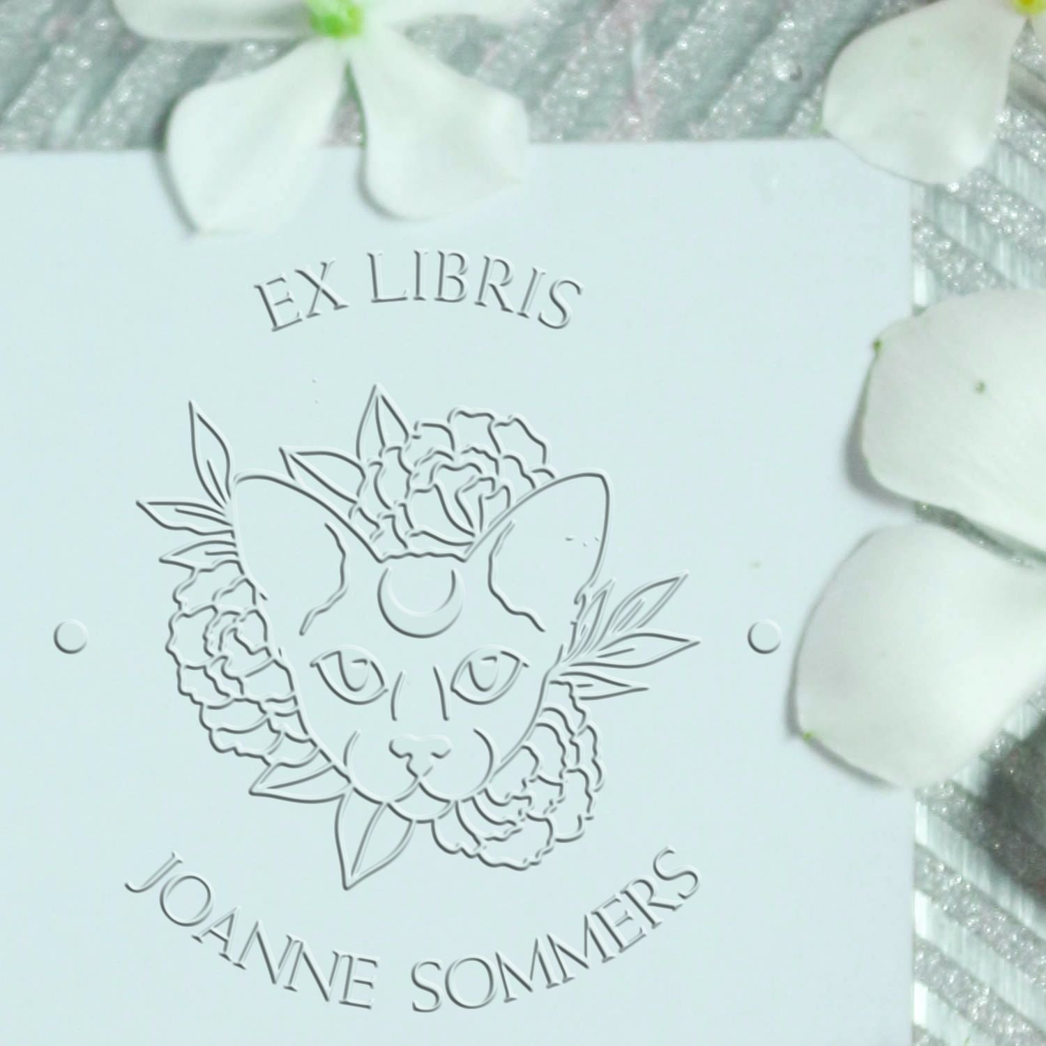 Hybrid Loyal Feline Custom Bookworm Embossing Stamp - Engineer Seal Stamps