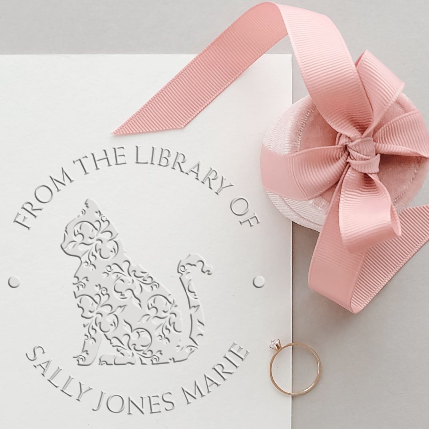 Soft Purr-fect Purrs Custom Book Library Embosser