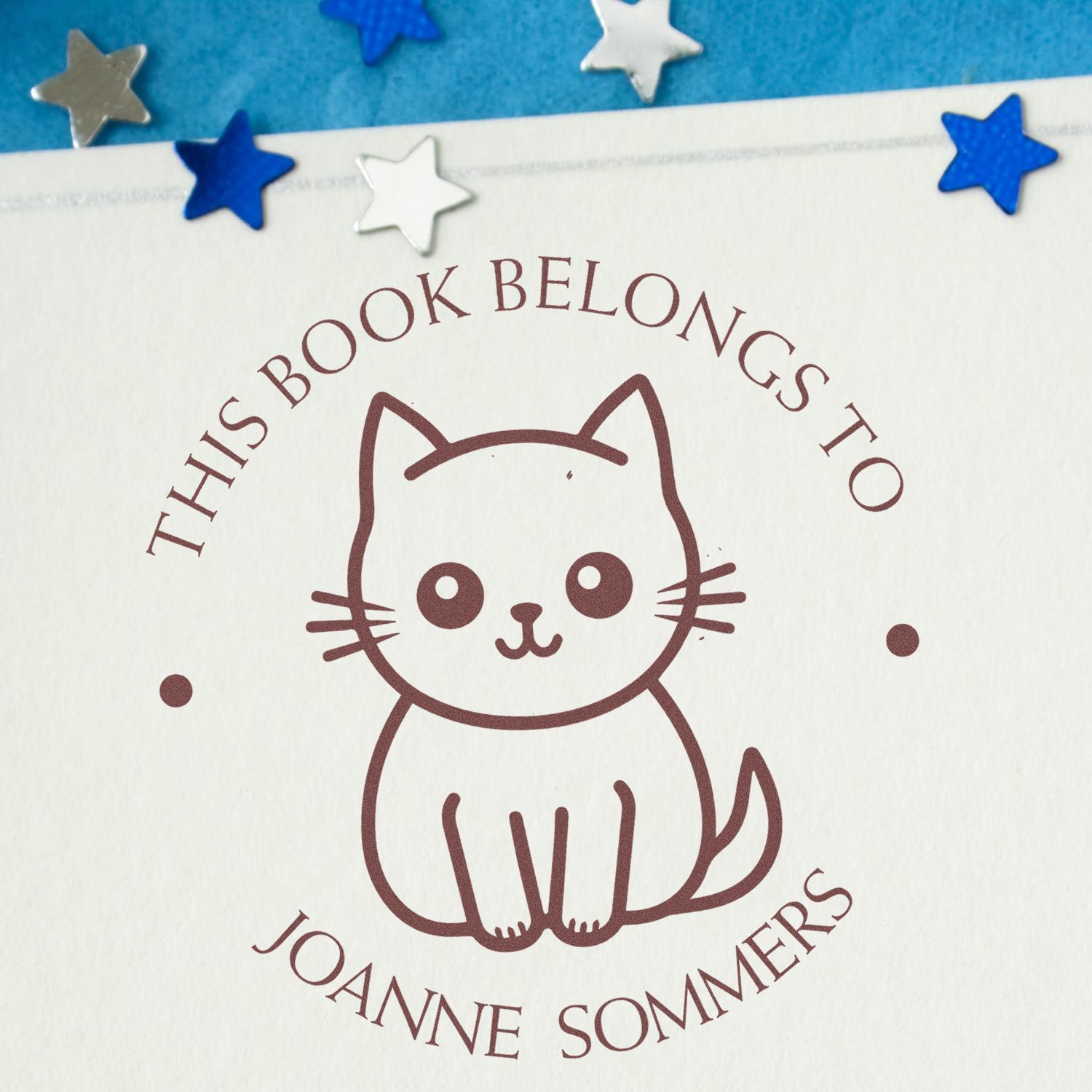 Wood Handle Soft Kitty Custom Read It Love It Stamp