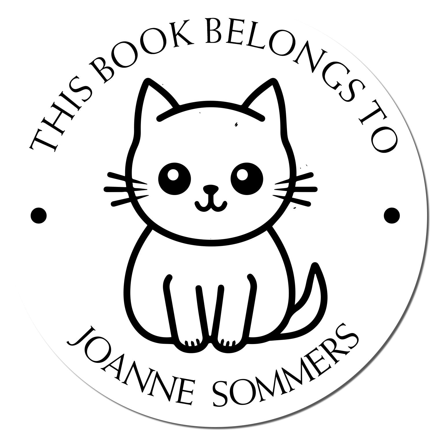 Wood Handle Soft Kitty Custom Read It Love It Stamp
