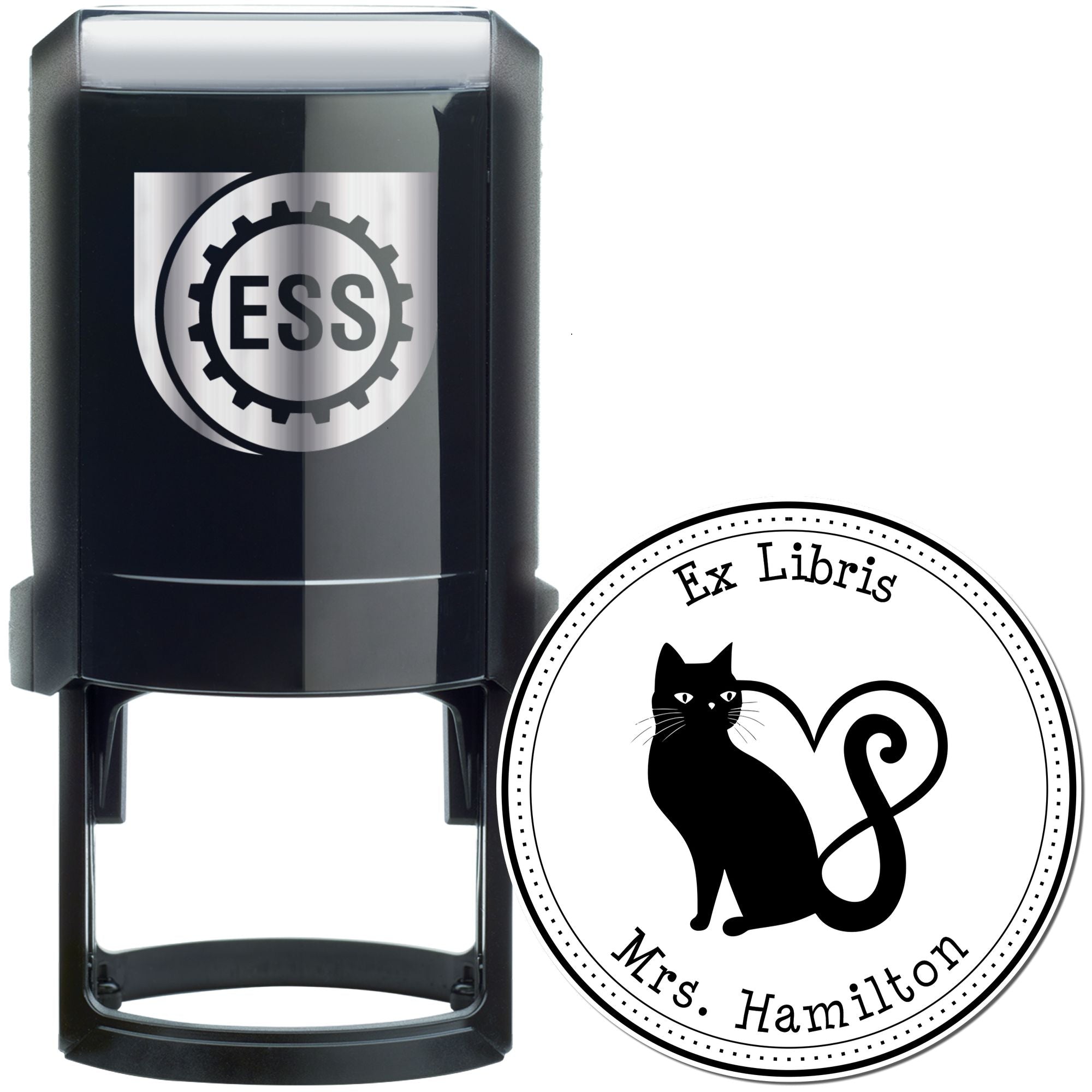 Self-Inking Energetic Kitty Personalized From The Library Of Stamp - Engineer Seal Stamps