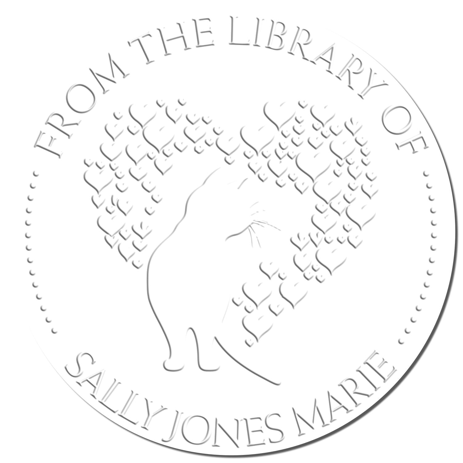 Soft Lovely Cat Custom Book Lover Embosser