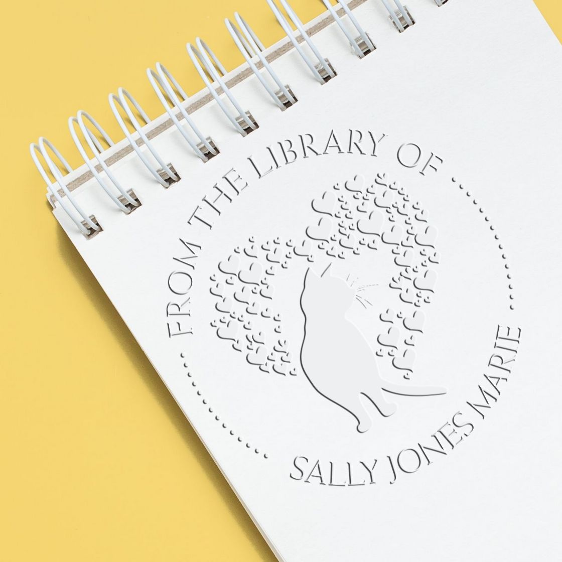 Soft Lovely Cat Custom Book Lover Embosser