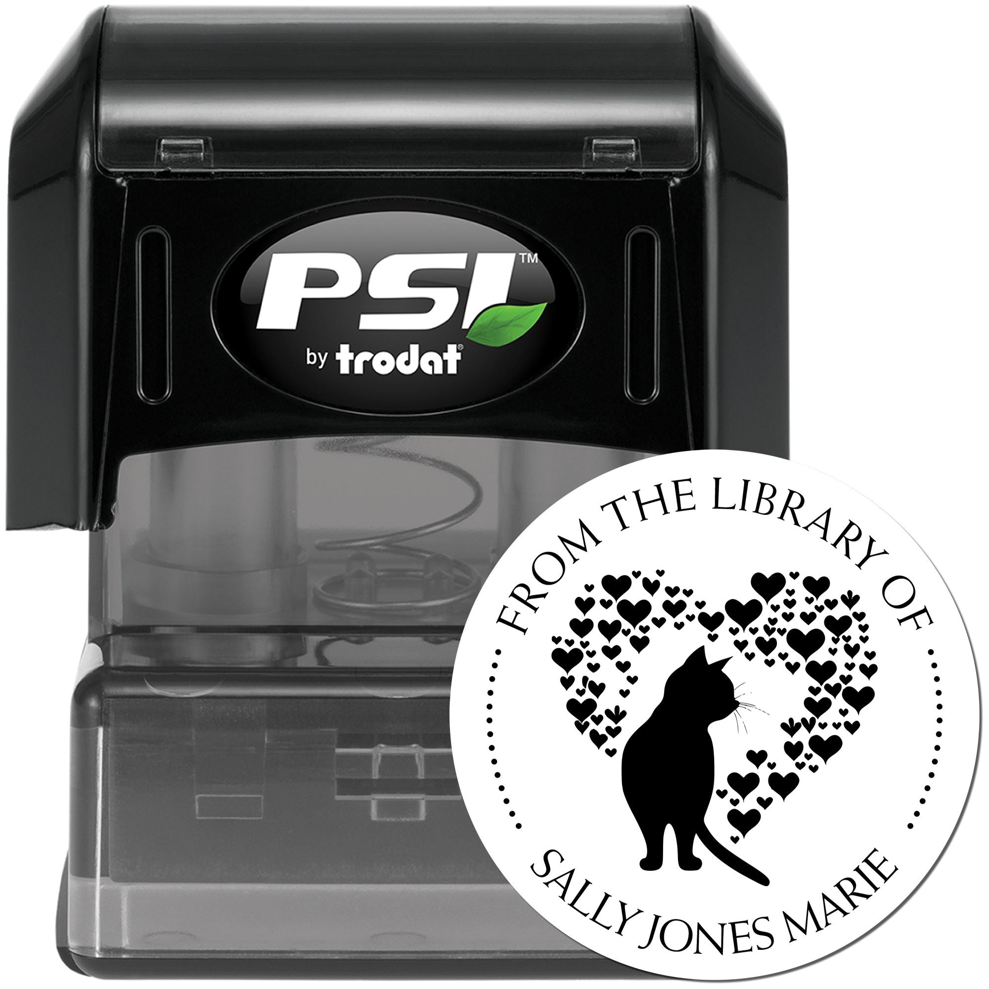 PSI Pre-Inked Lovely Cat Customized Read It Love It Stamp - Engineer Seal Stamps