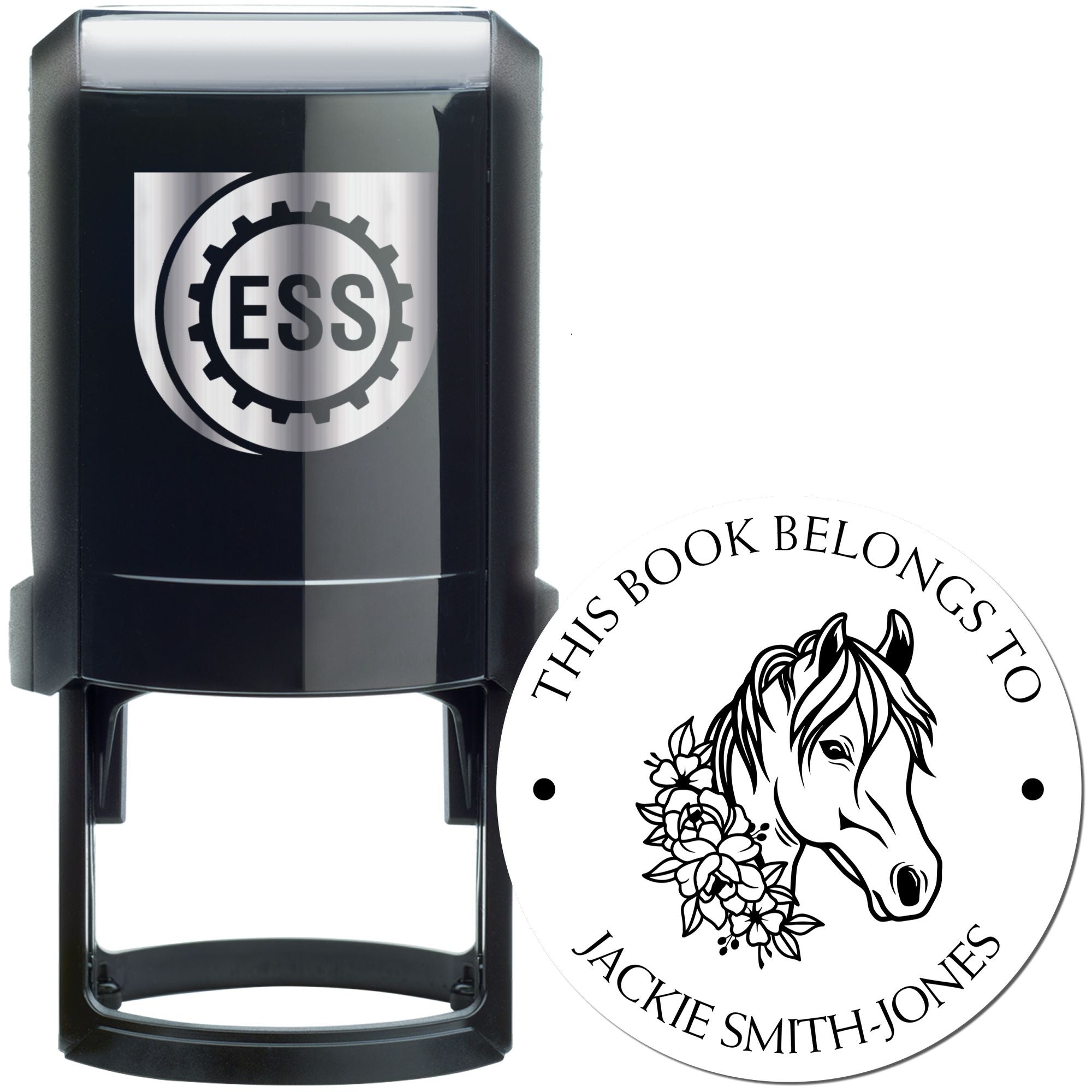 Swift Horse Self-Inking Custom Book Monogram Stamp