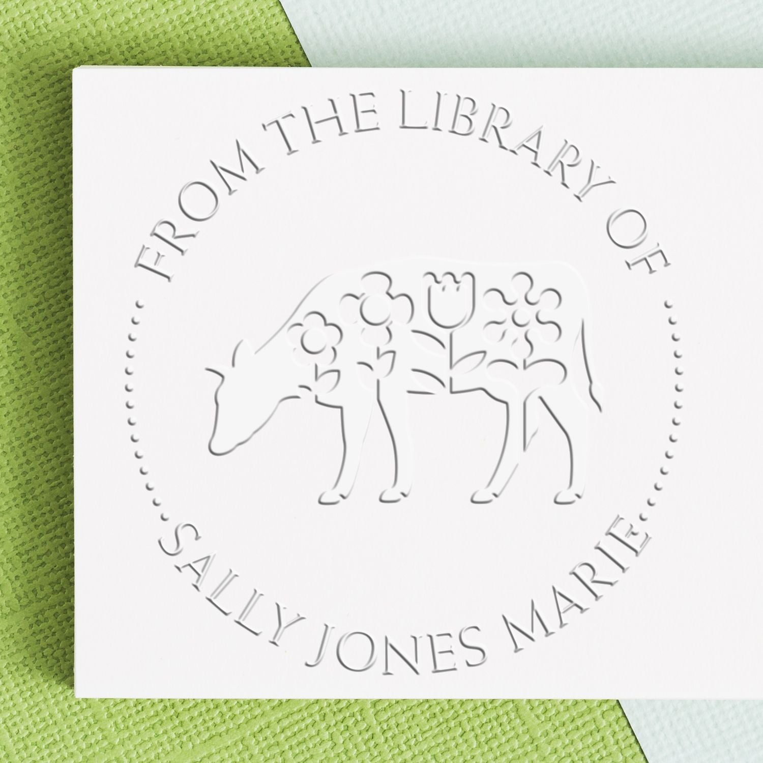 Soft Cute Cow Customized Bookplate Embossing Seal