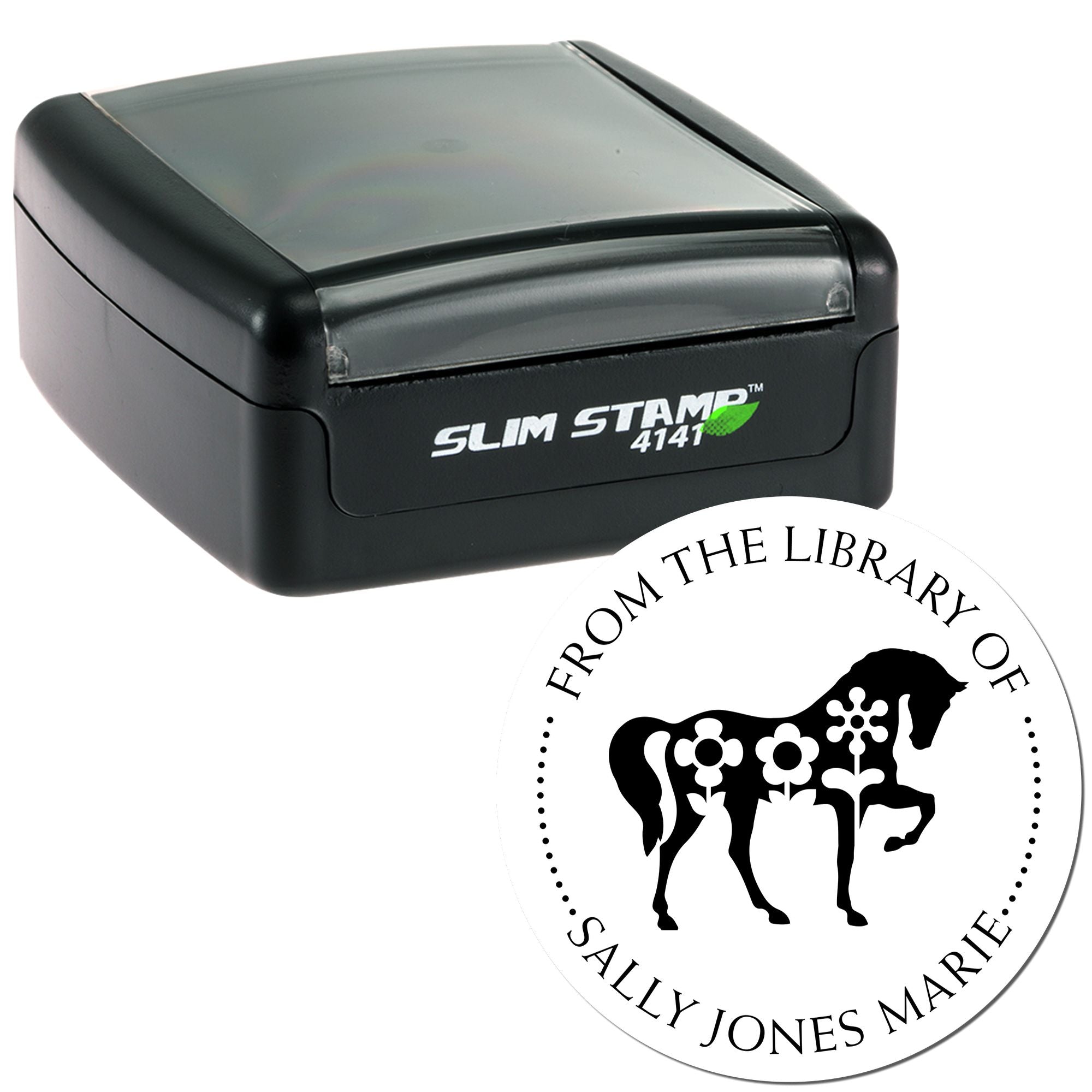 Slim Pre-Inked Powerful Pony Custom-Made Stamp