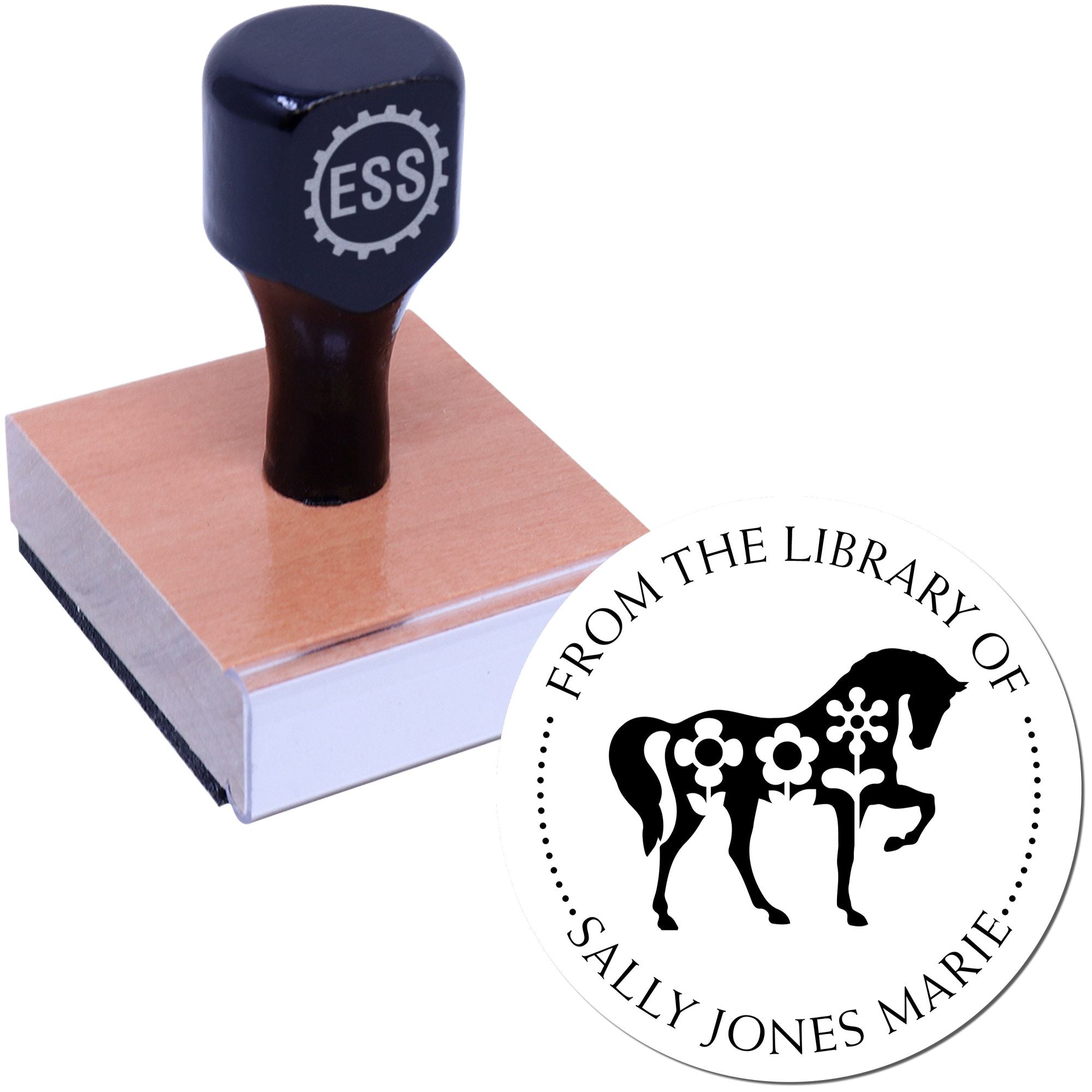 Wood Handle Powerful Pony Customizable From The Bookshelf Of Stamp