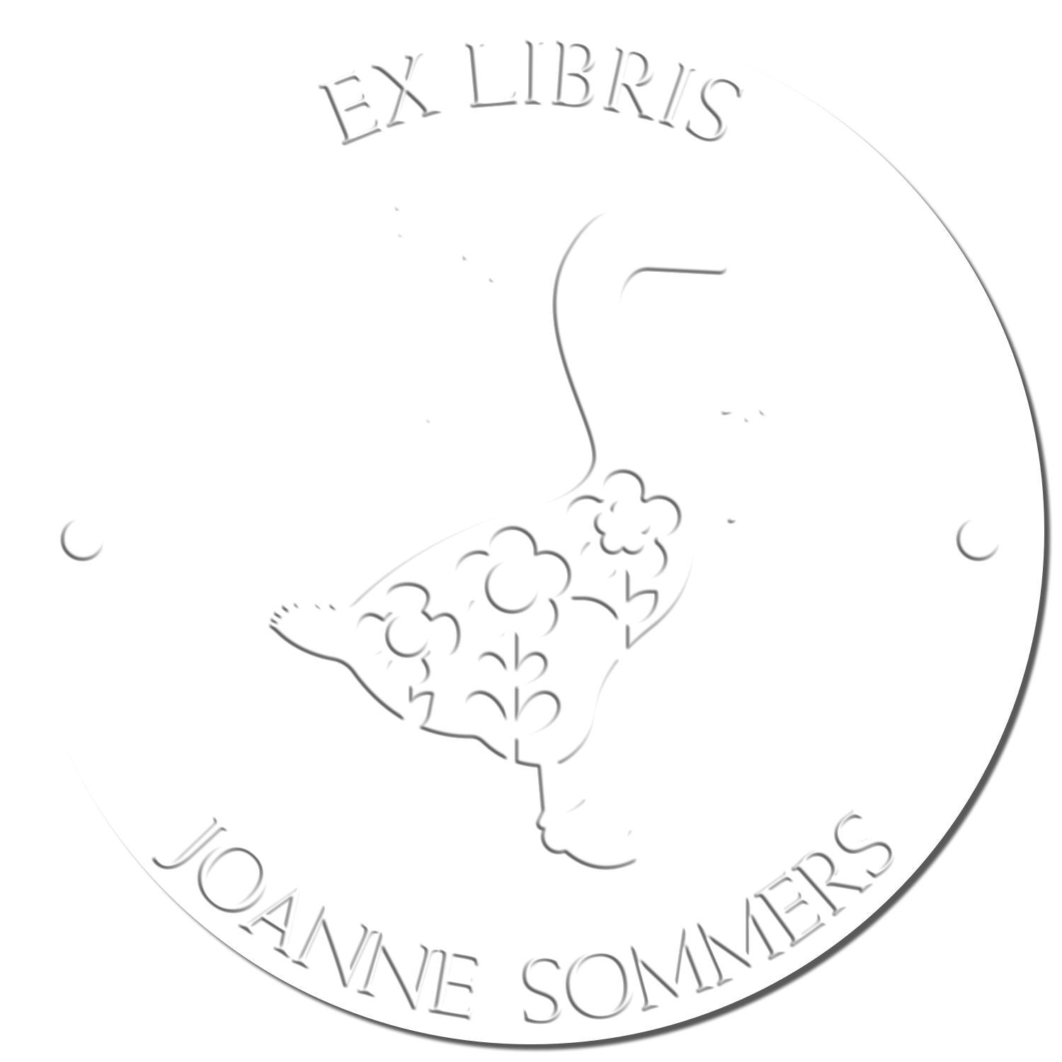 Playful Duck Hybrid Personalized Book Property Embosser - Engineer Seal Stamps