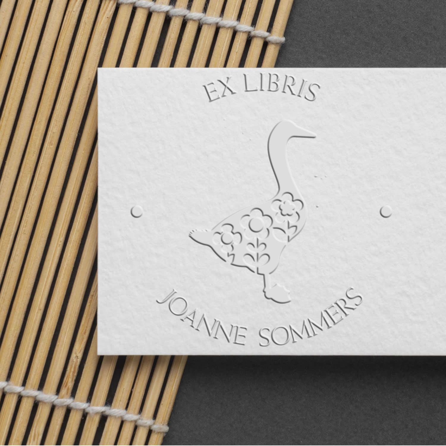 Soft Playful Duck Customized Book Ownership Seal - Engineer Seal Stamps