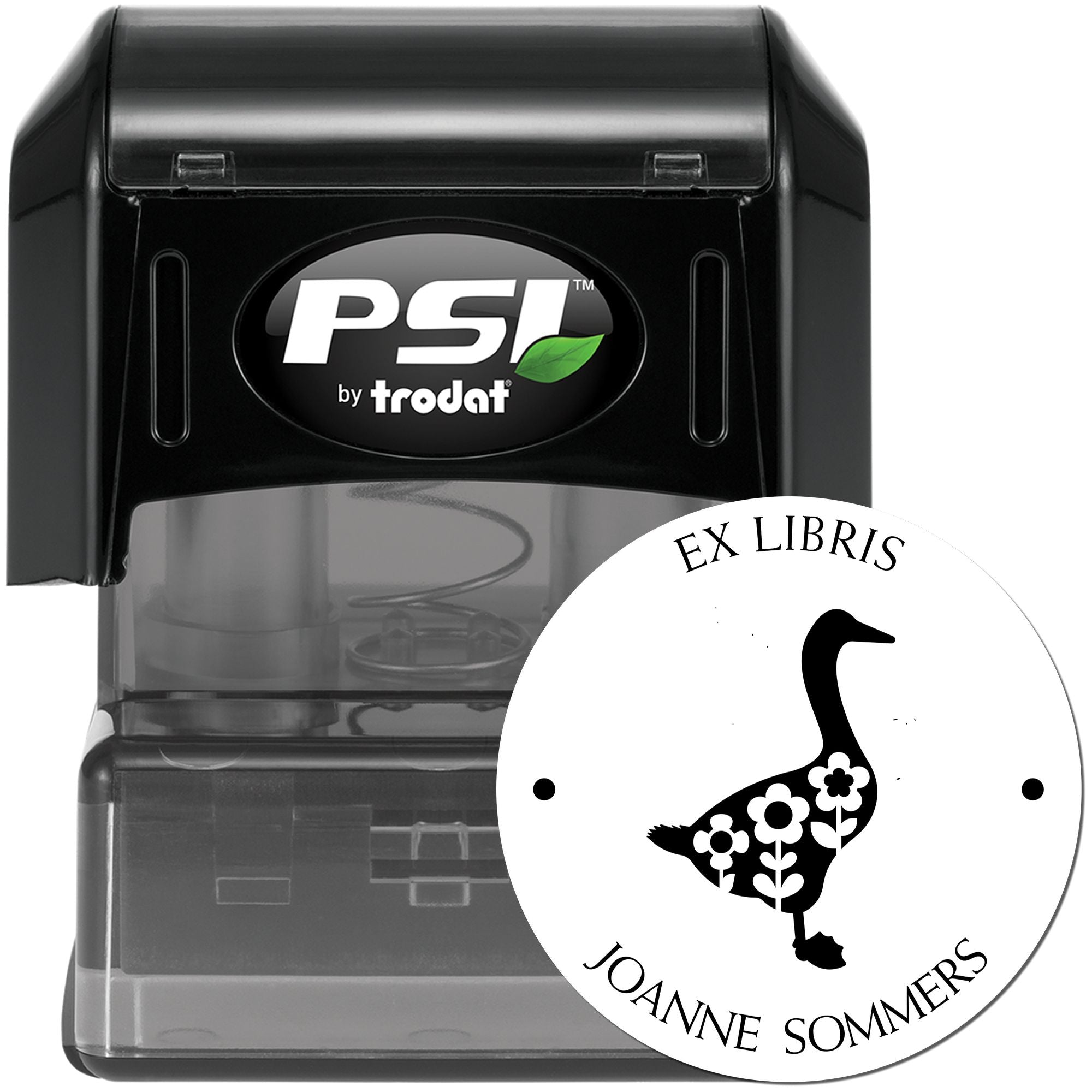Playful Duck Pre-Inked Customized Library Book Stamp
