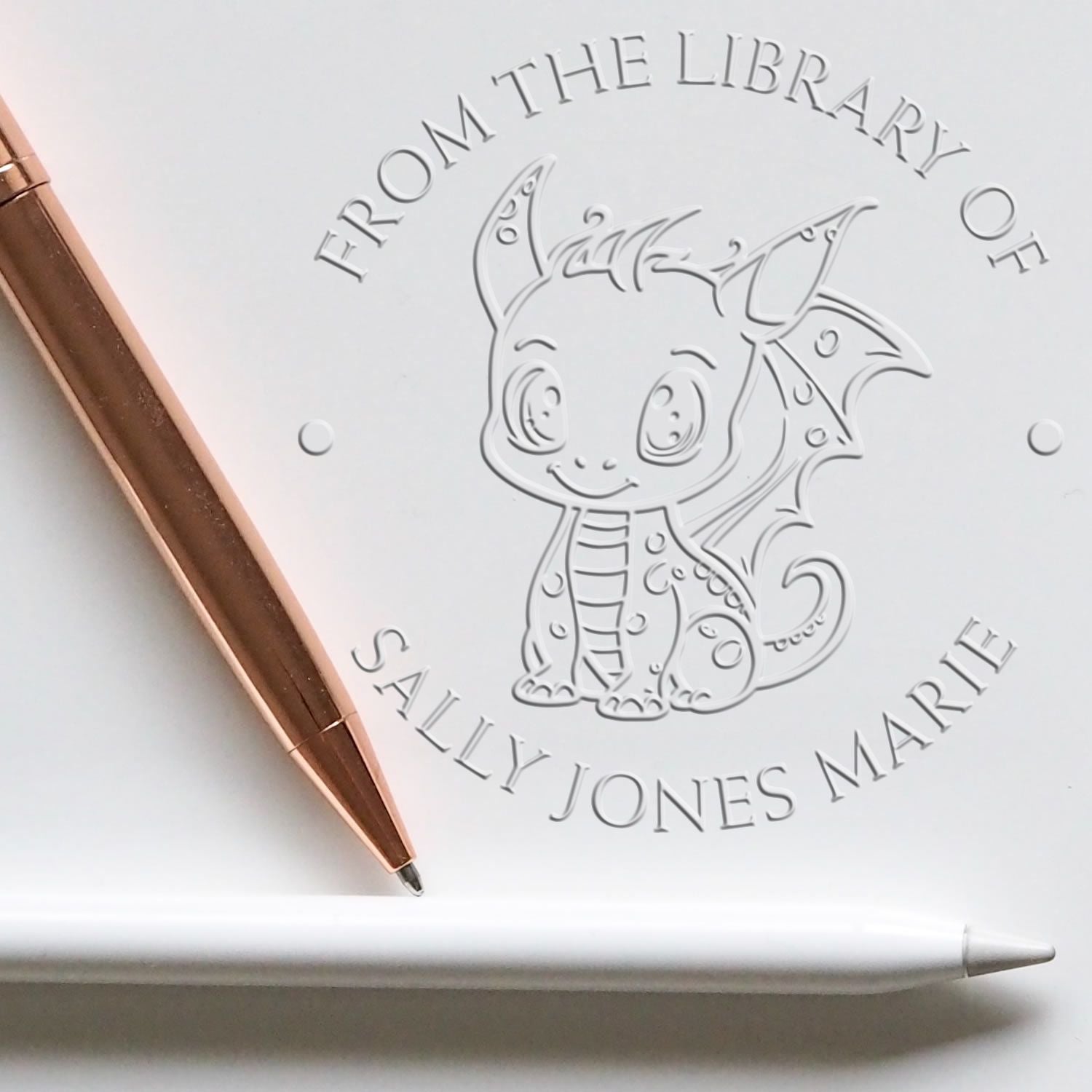 Darling Dragon Handheld Custom Book Ownership Seal
