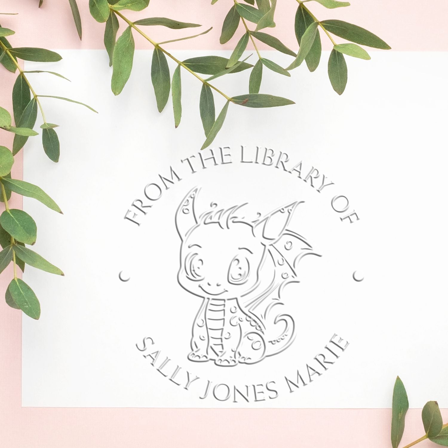 Darling Dragon Handheld Custom Book Ownership Seal