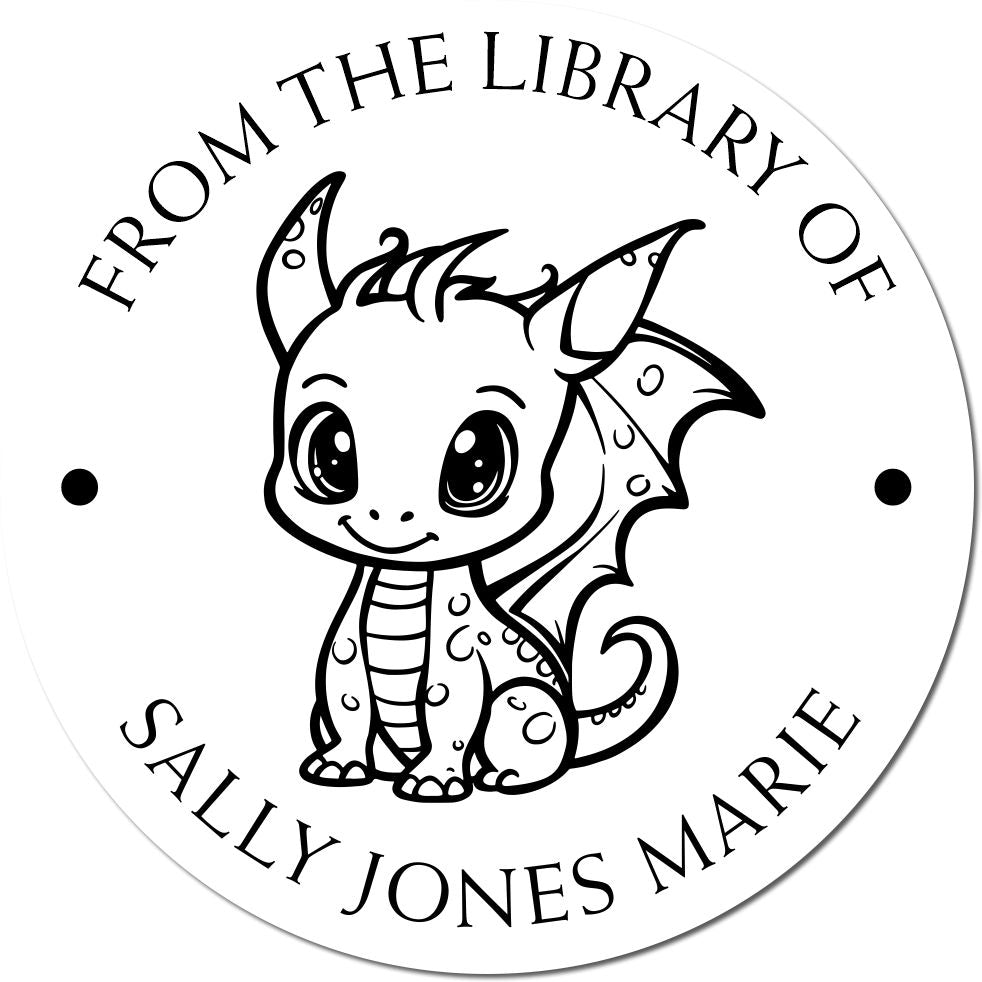 Wood Handle Darling Dragon Customizable From The Collection Of Stamp - Engineer Seal Stamps
