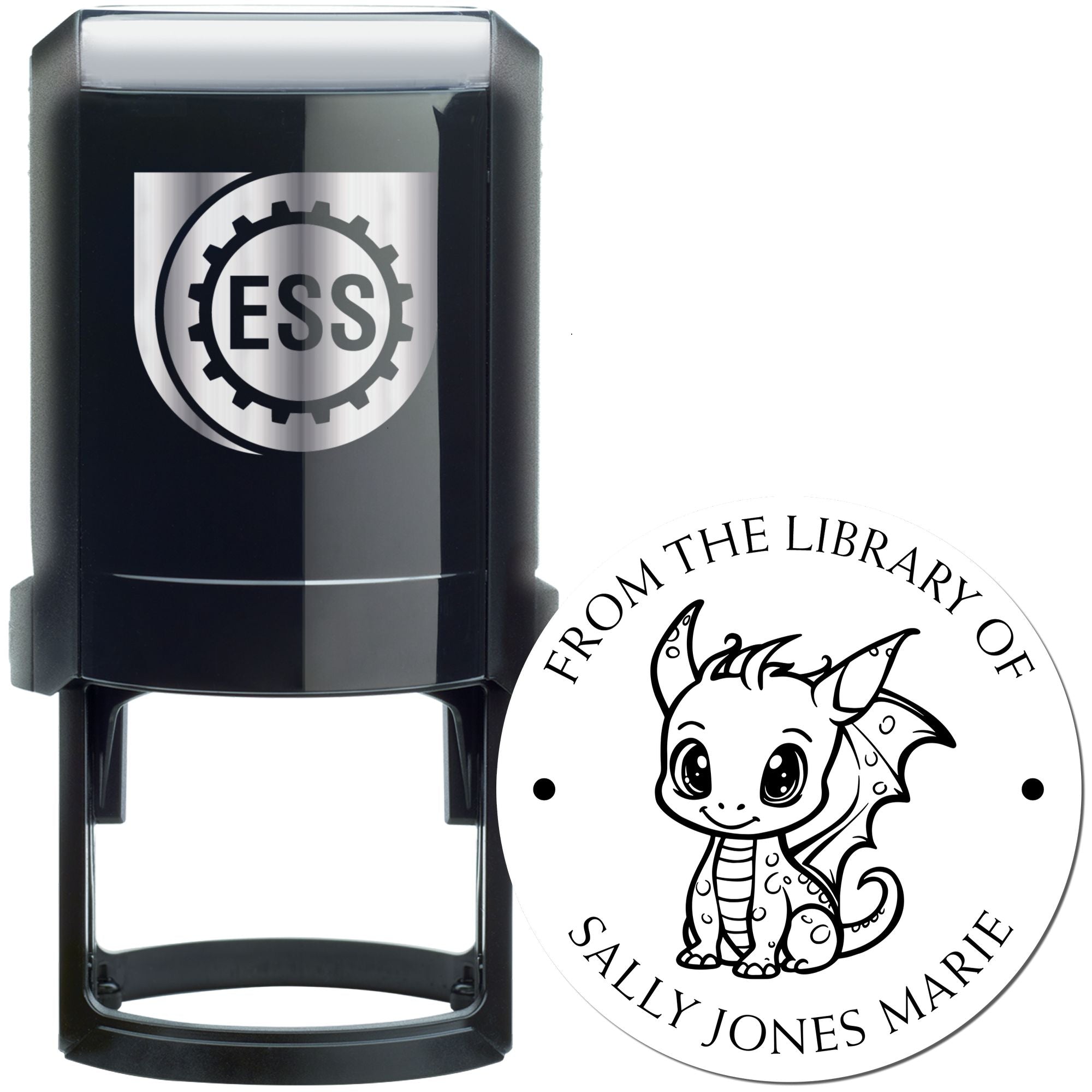 Darling Dragon Self-Inking Custom Bookplate Design Stamp - Engineer Seal Stamps