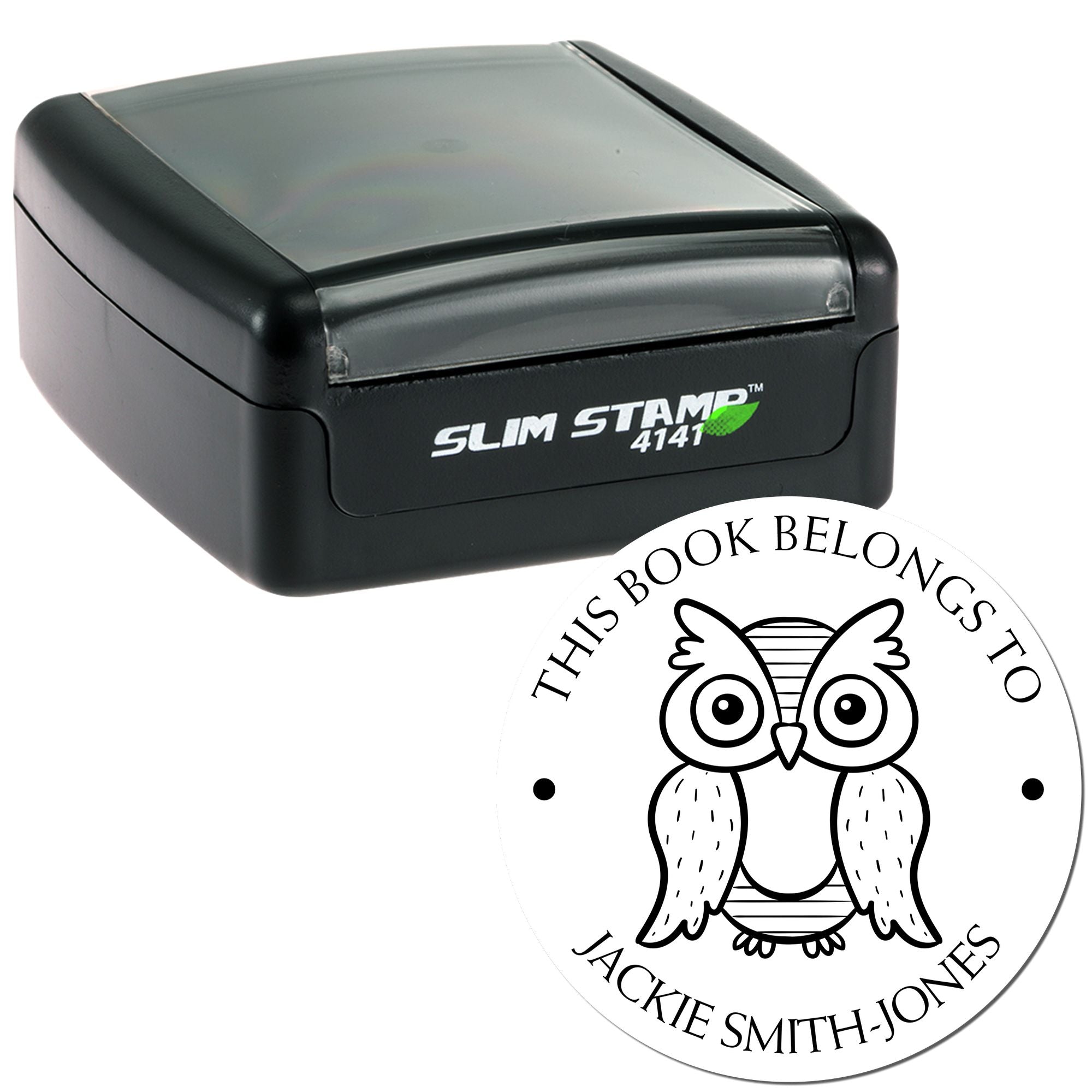 Pre-Inked Playful Owl Custom Made Read It Stamper - Engineer Seal Stamps