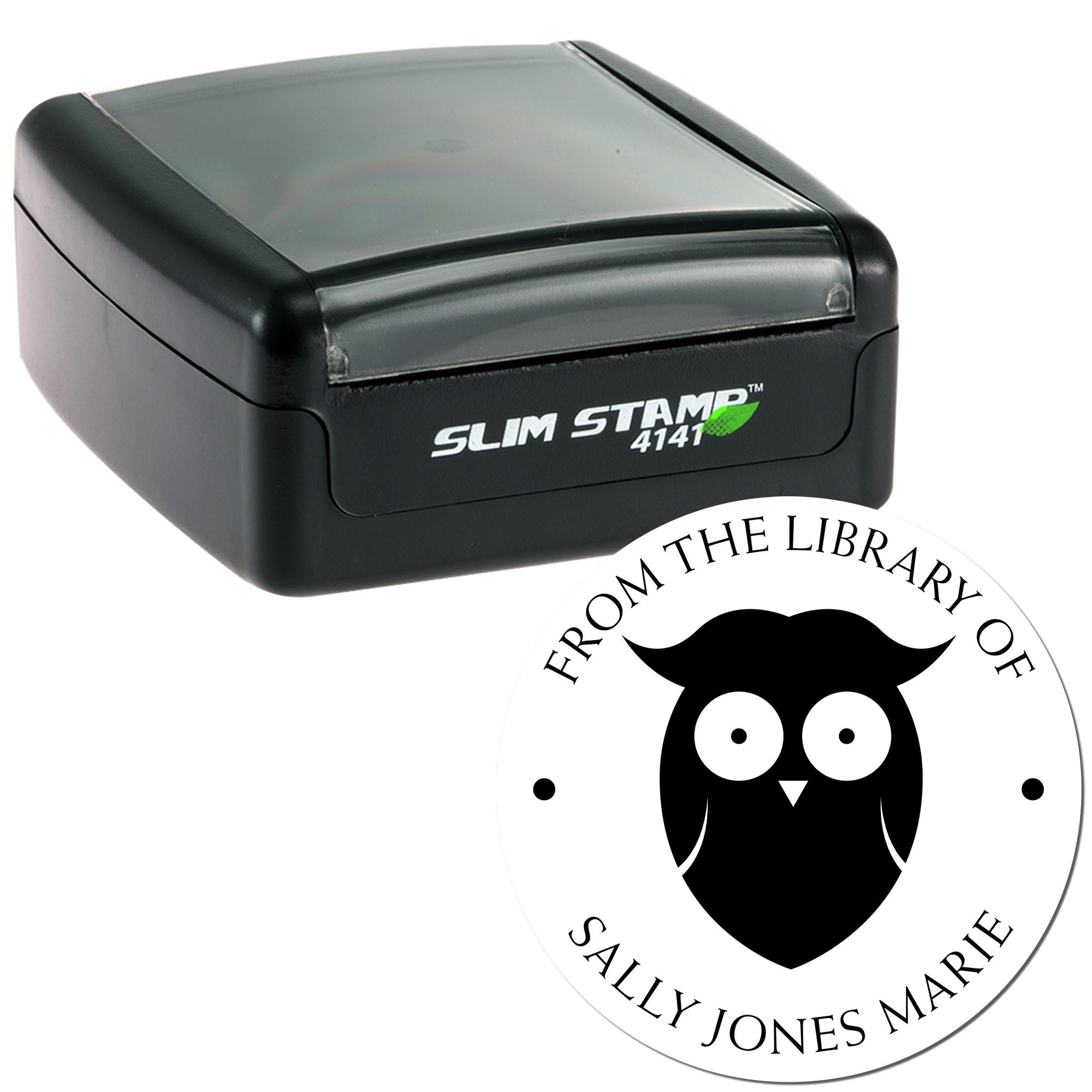 Pre-Inked Solitary Owl Custom Made Read It Love It Stamper