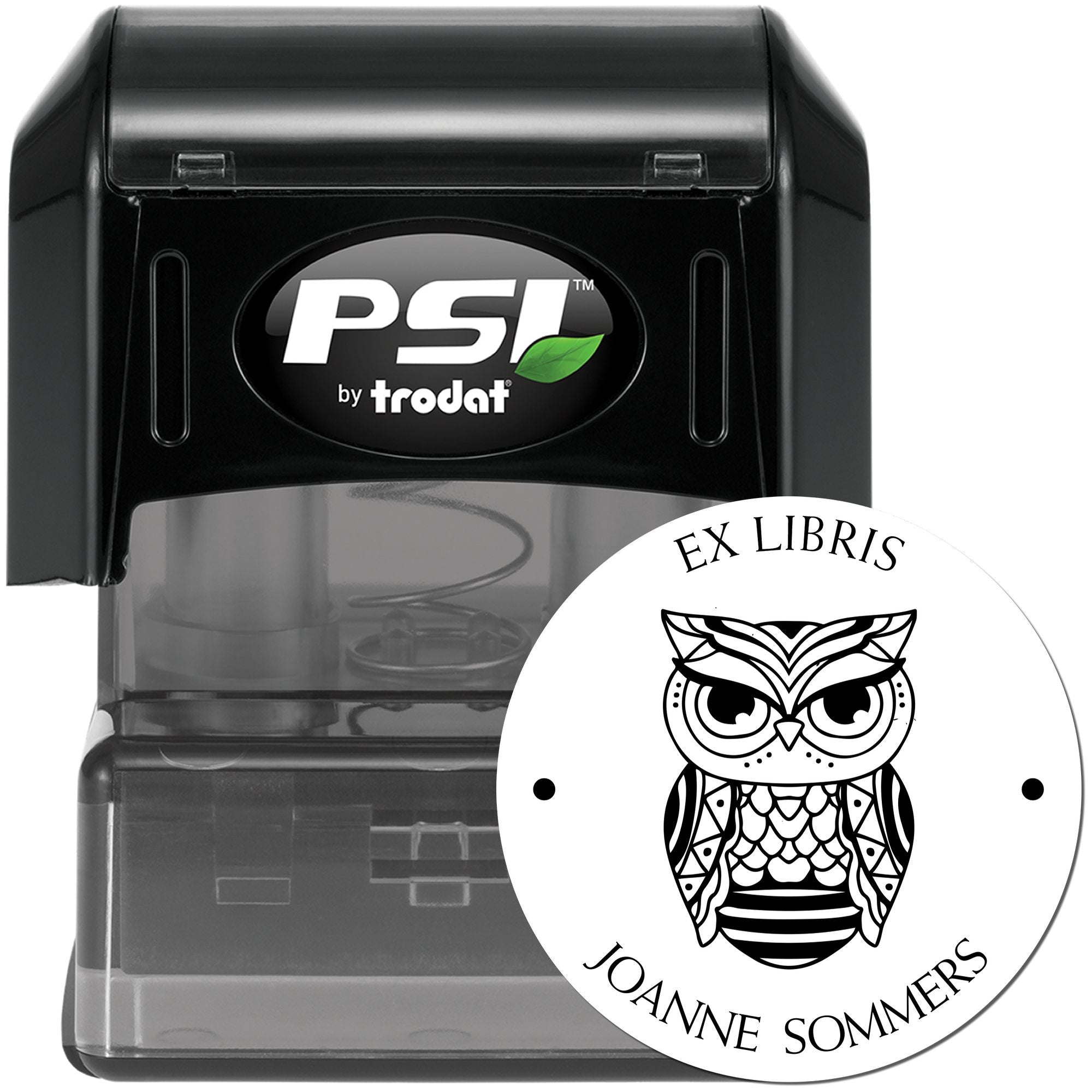 PSI Pre-Inked Majestic Owl Custom Made Book Belongs to Stamp - Engineer Seal Stamps