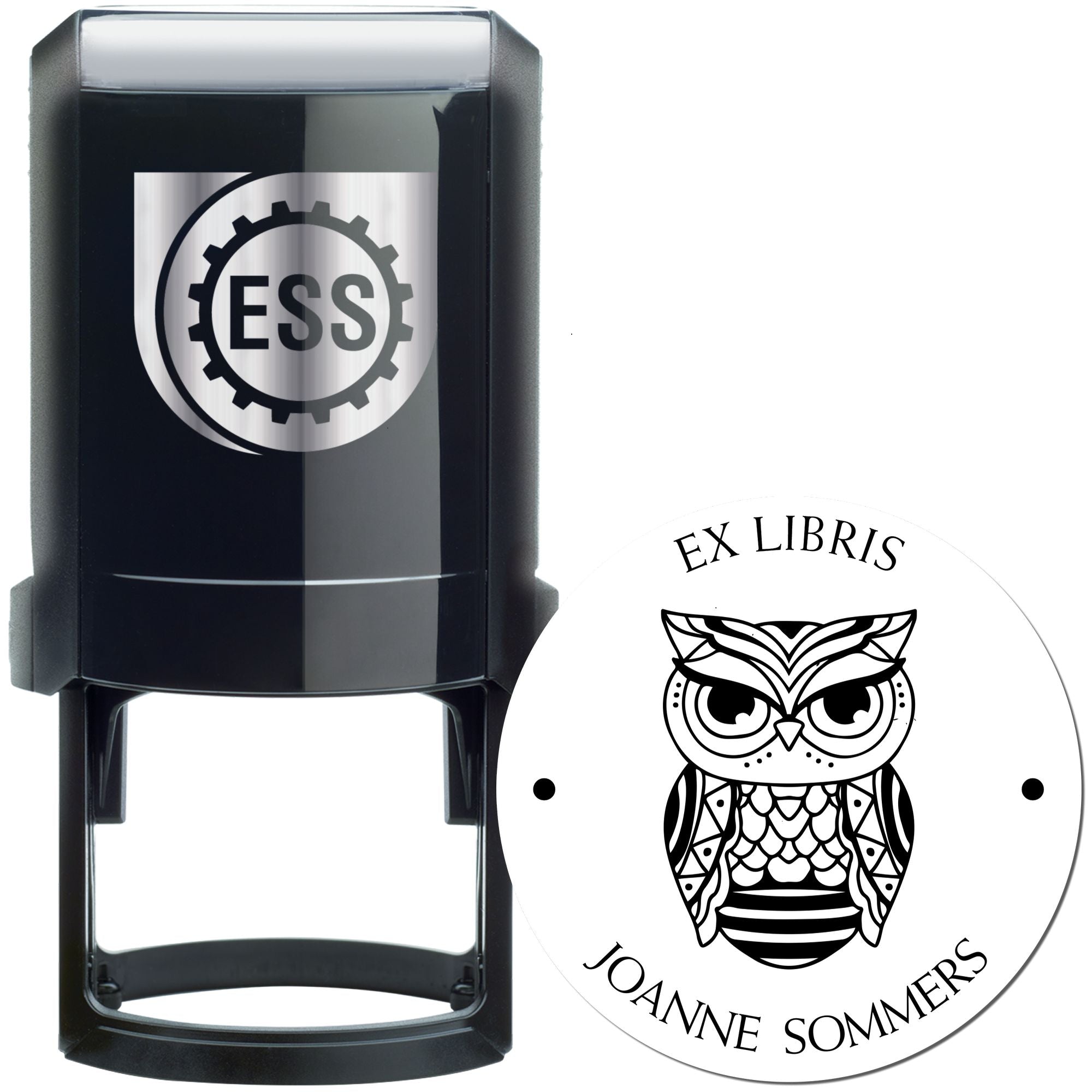 Self-Inking Majestic Owl Custom Book Property Stamp
