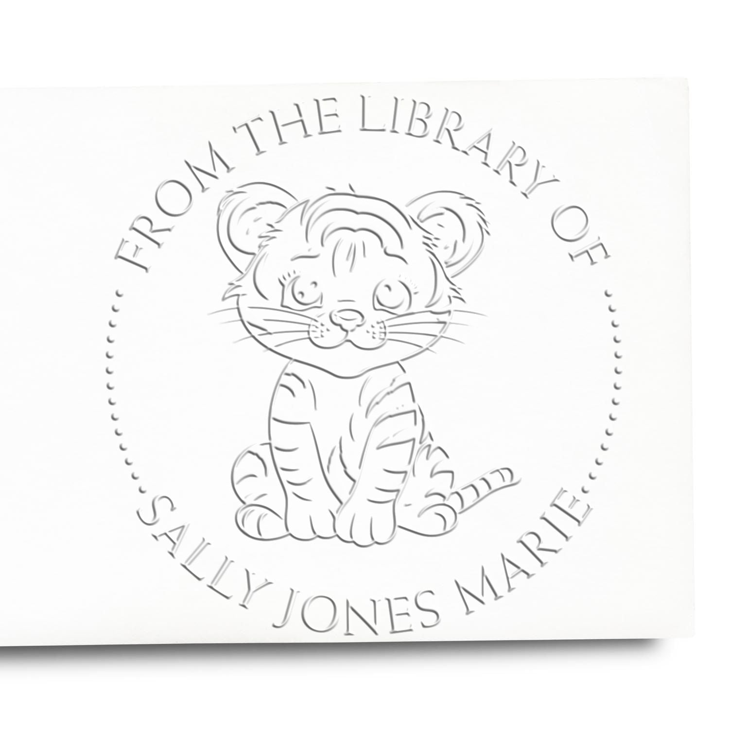 Hybrid Tiny Tiger Custom Made Book Library Embossing Stamp - Engineer Seal Stamps