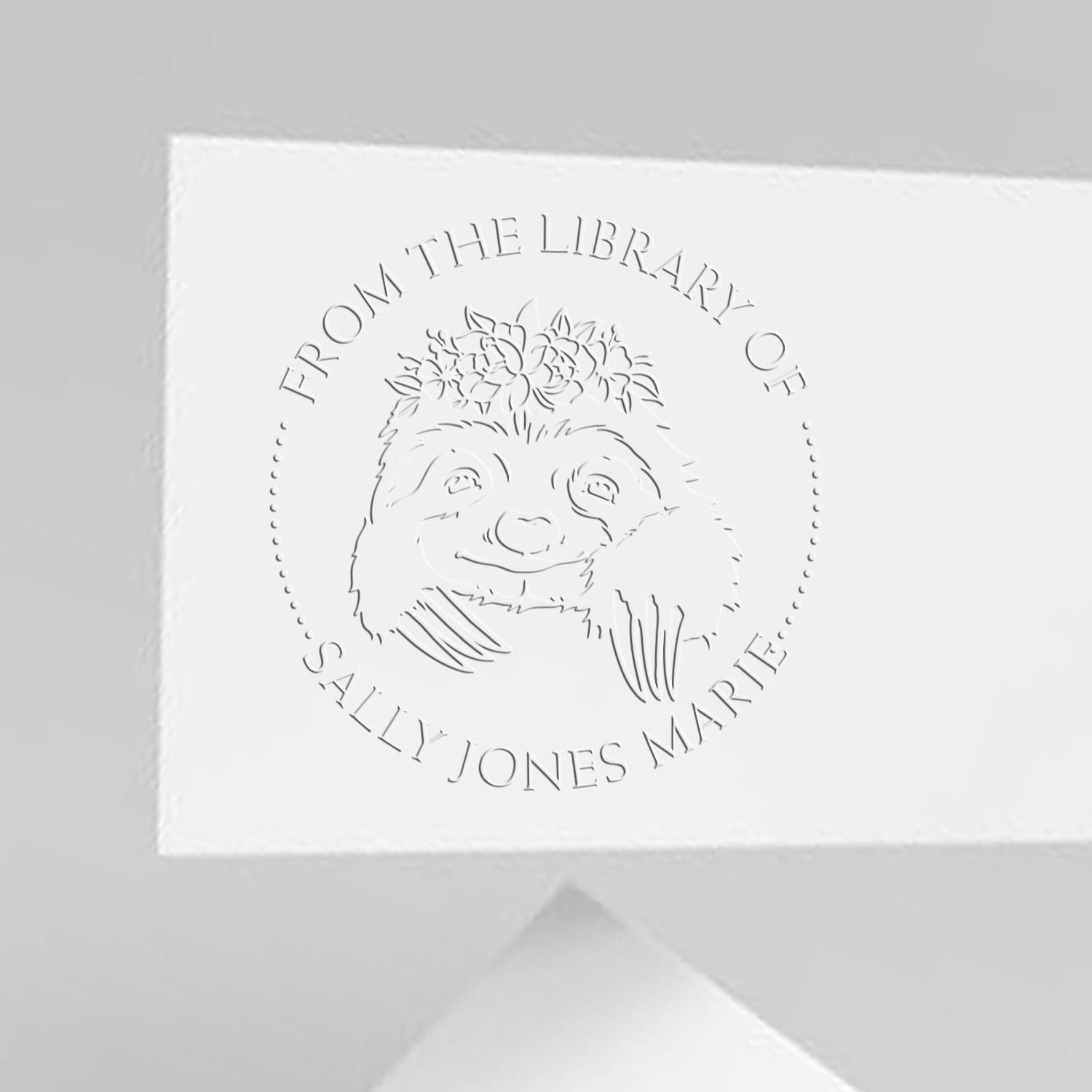 Soft Graceful Sloth Custom Read It Love It Return It Embosser
