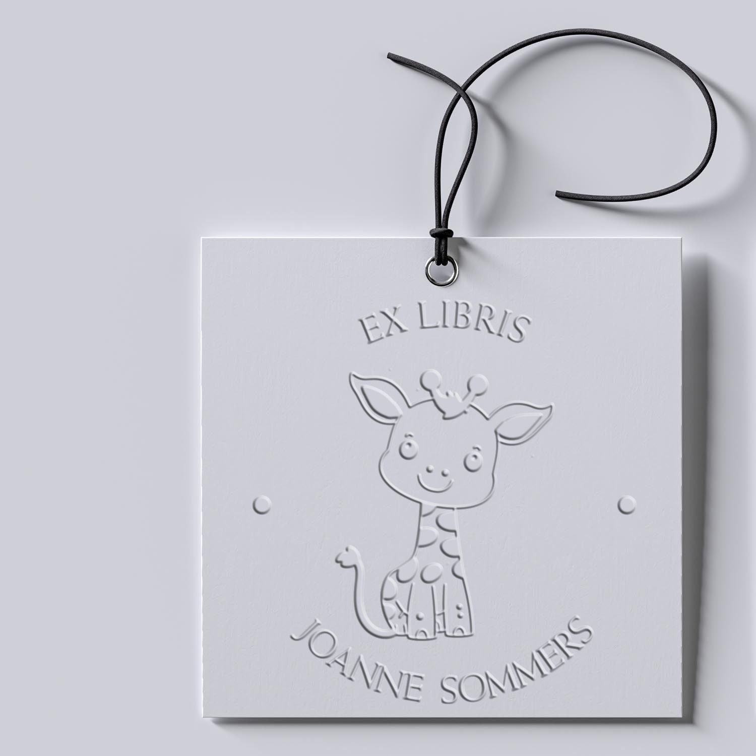 Hybrid Timid Giraffe Custom Made Book Name Embossed Stamp - Engineer Seal Stamps