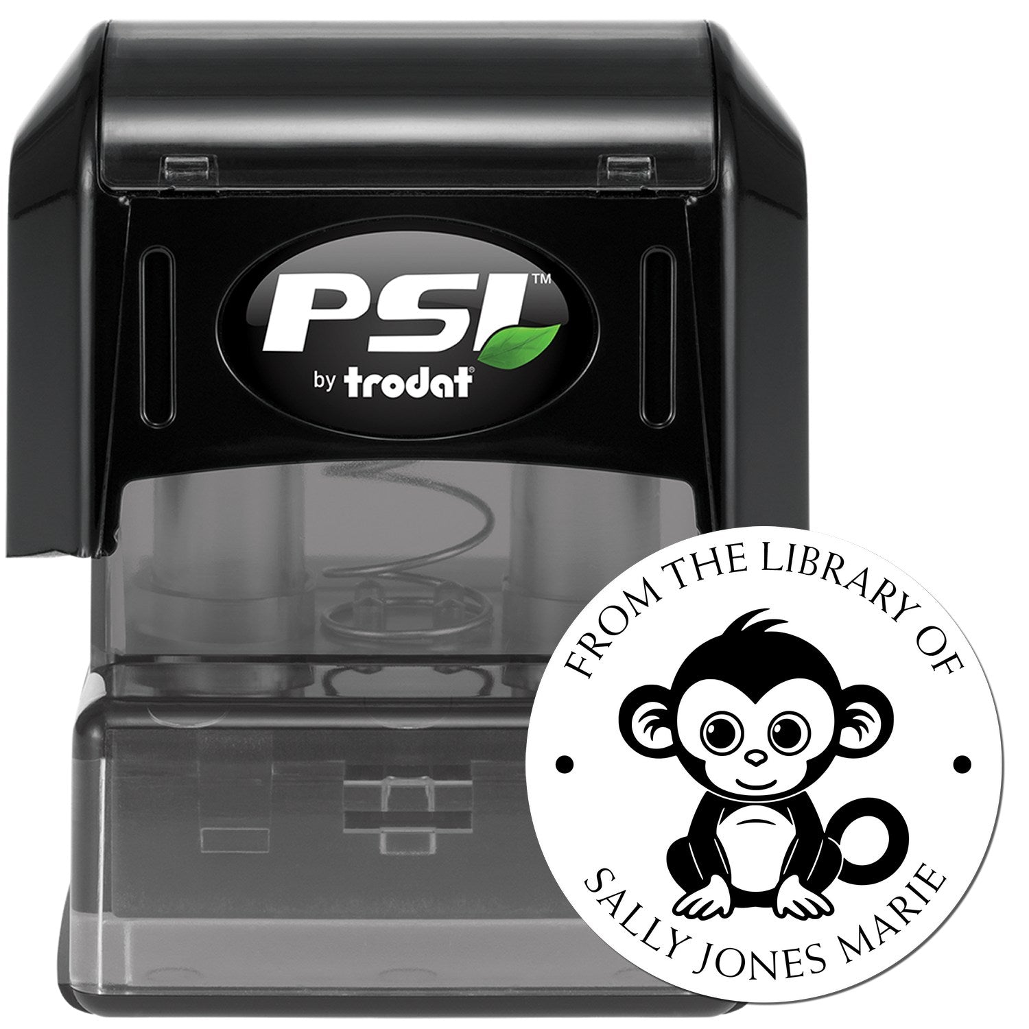 PSI Pre-Inked Playful Monkey Personalized Book Belongs to Stamper - Engineer Seal Stamps