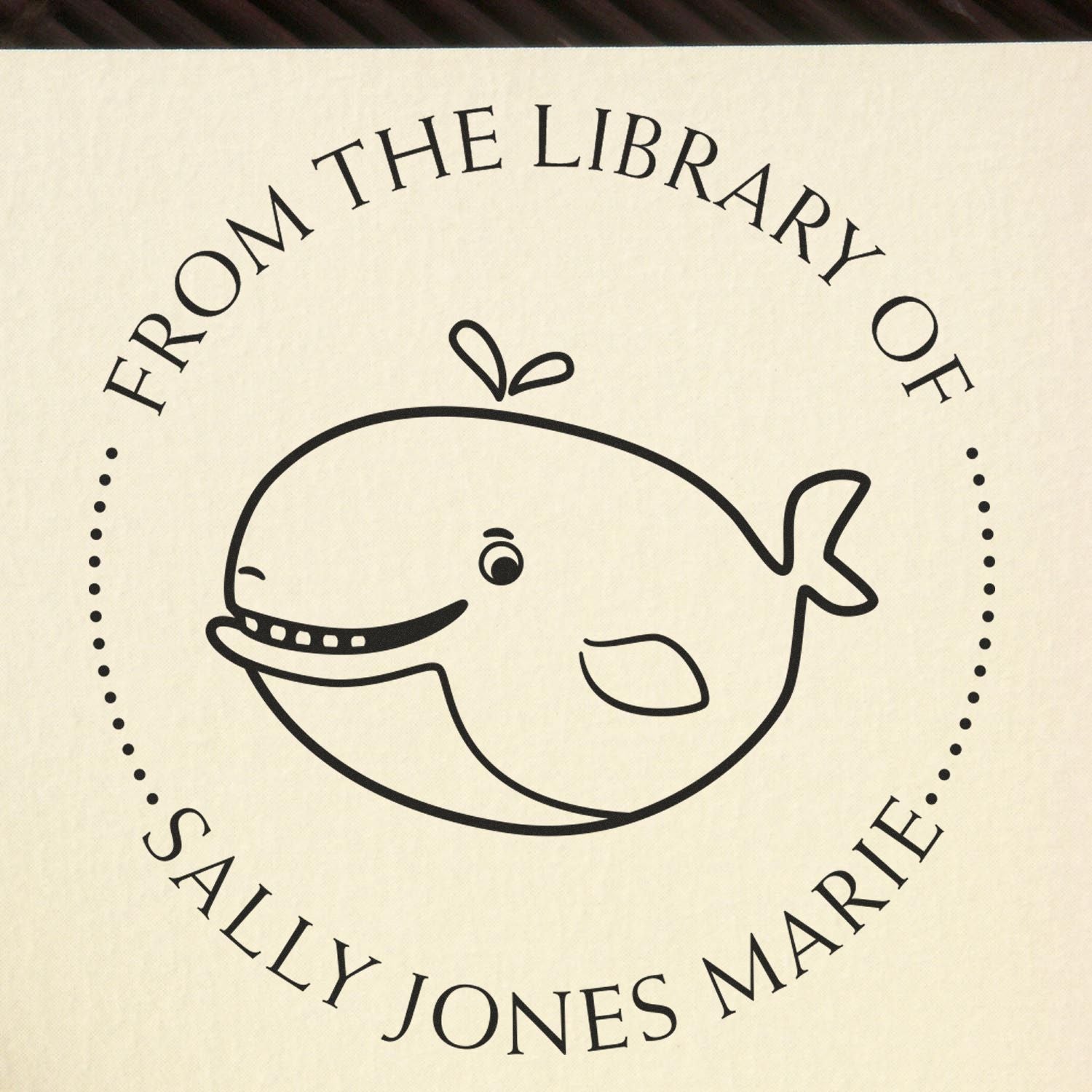 Wood Handle Strong Whale Custom Library Of Stamp