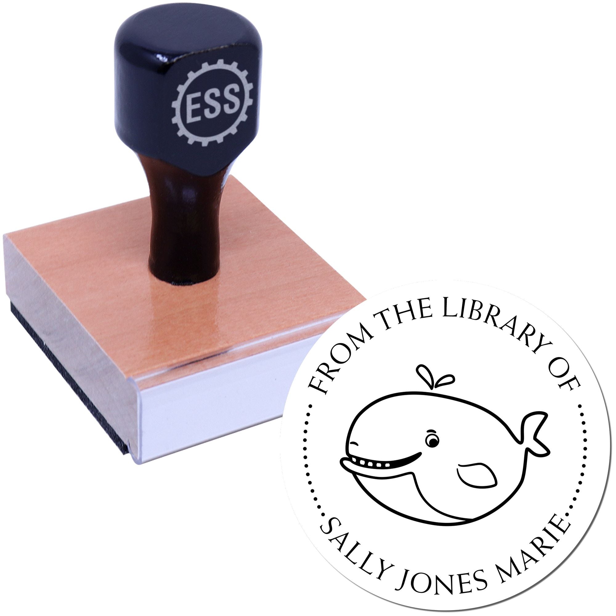 Wood Handle Strong Whale Custom Library Of Stamp