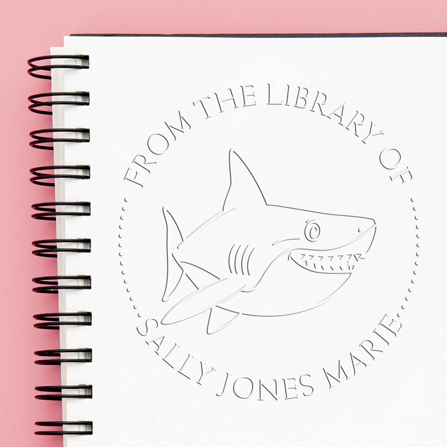 Hybrid Swift Shark Custom Made Book Ownership Embossing Seal - Engineer Seal Stamps