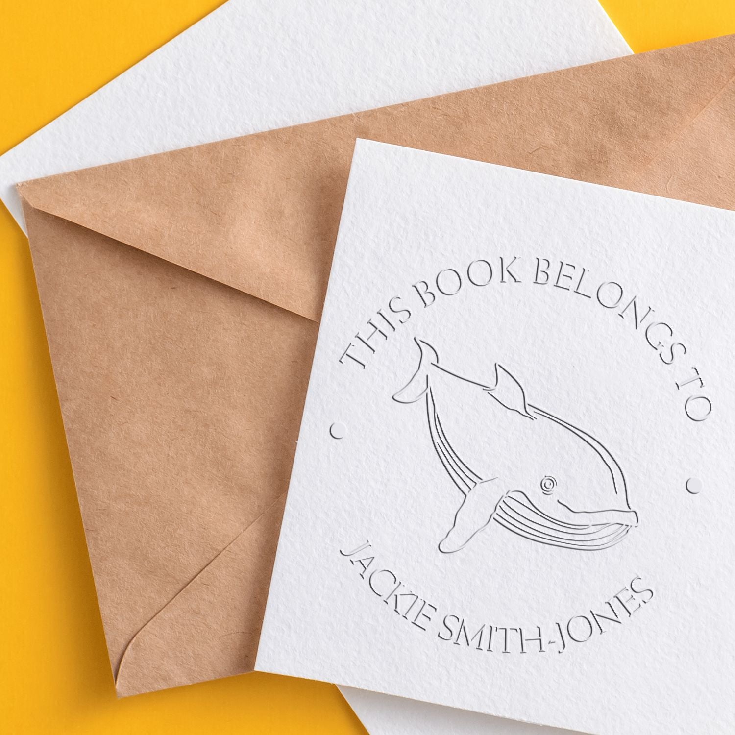 Desk Wise Whale Custom Made Library Name Embossing Seal