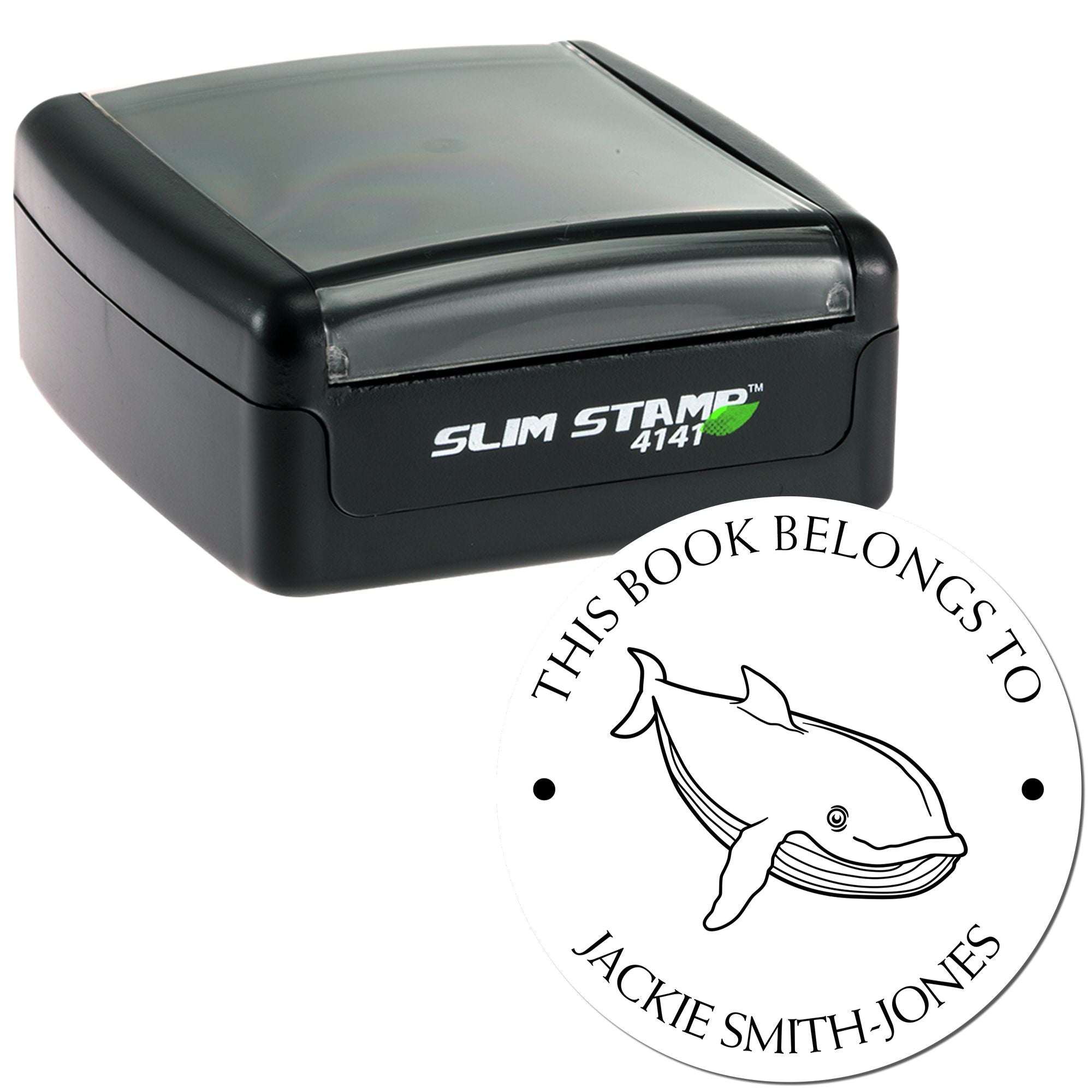 Pre-Inked Wise Whale Customized Bibliophile Stamper - Engineer Seal Stamps