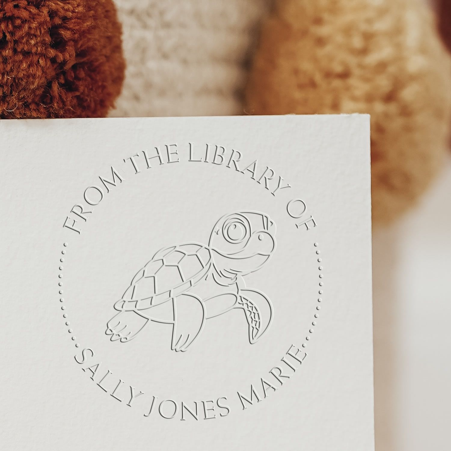 Soft Friendly Turtle Custom Made Belongs To Embossing Stamp