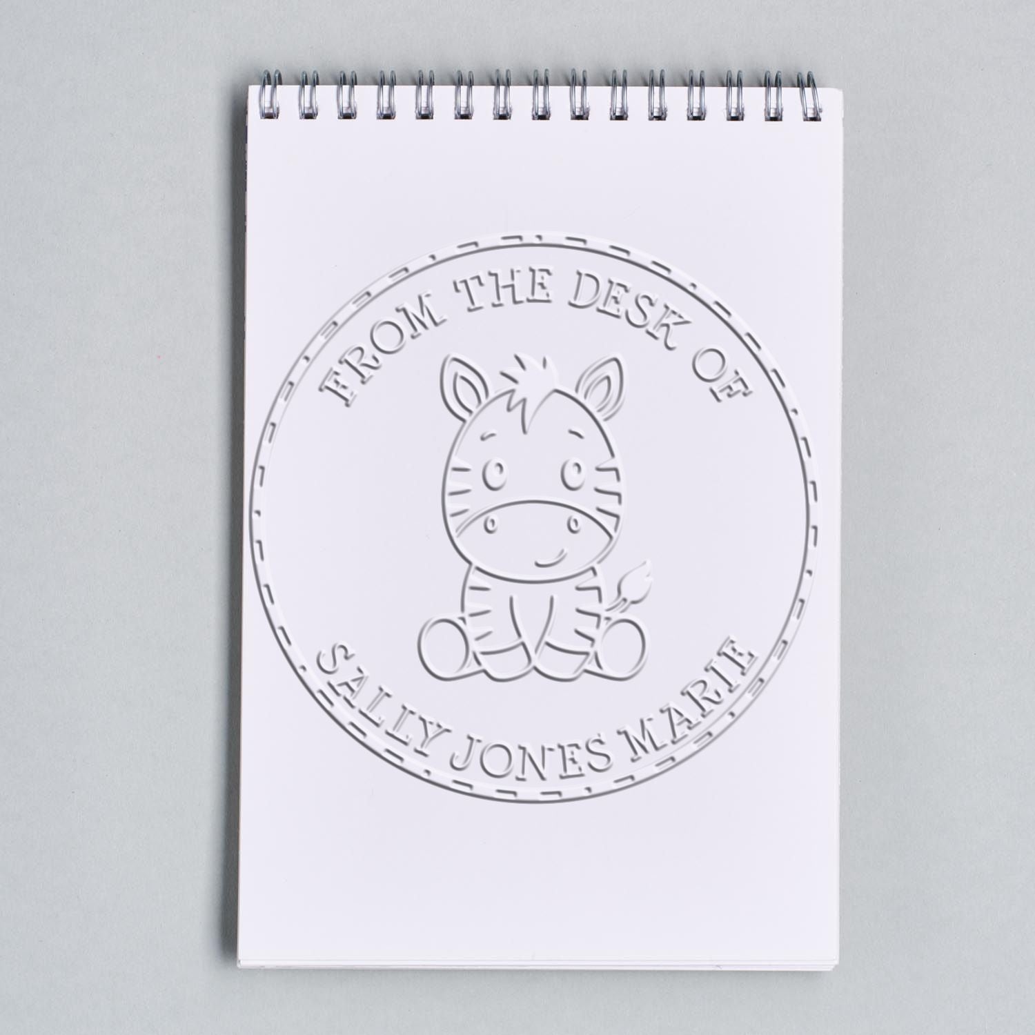 Soft Baby Zebra Custom This Book Belongs To Embossing Stamp