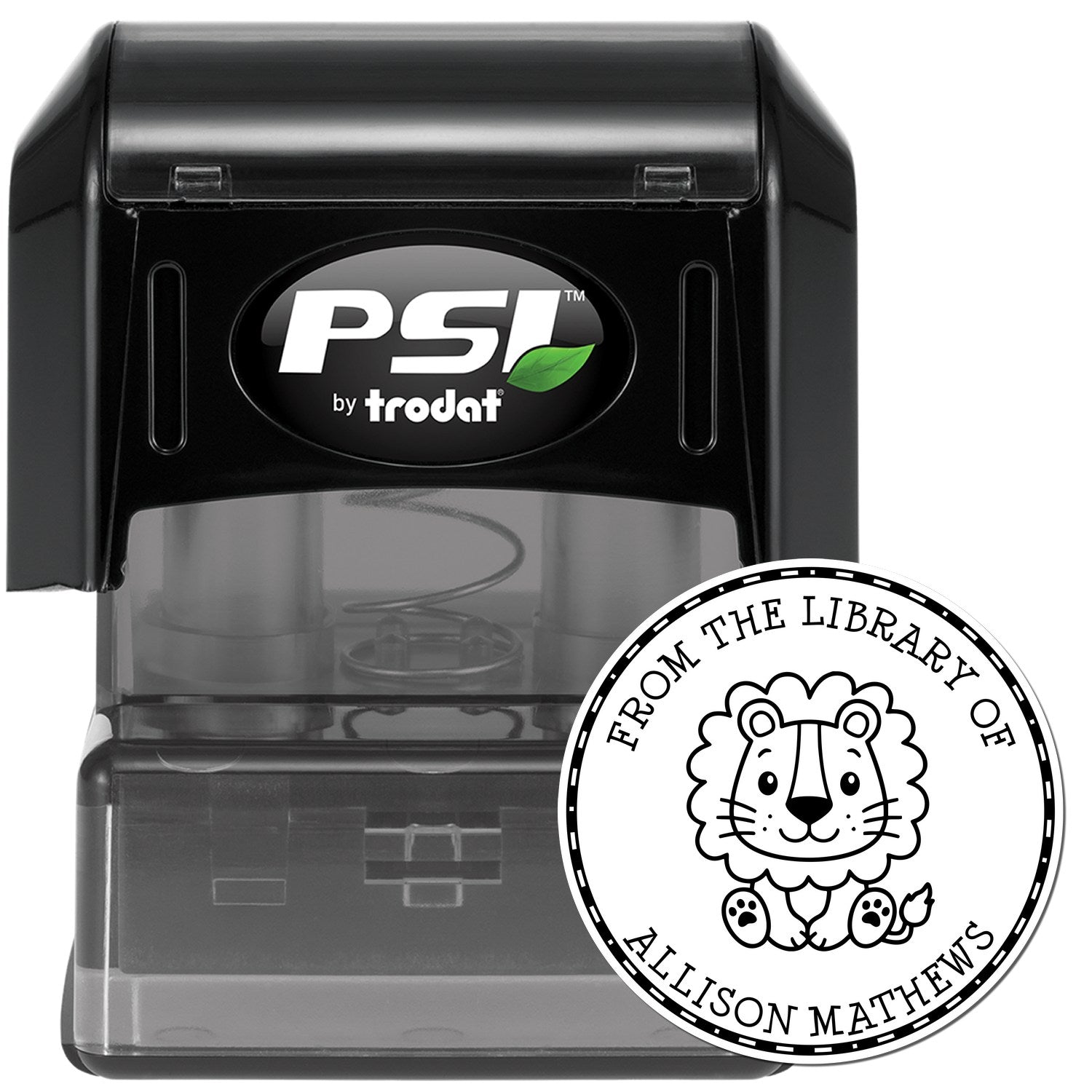 PSI Pre-Inked Baby Lion Custom Bookworm Stamp - Engineer Seal Stamps