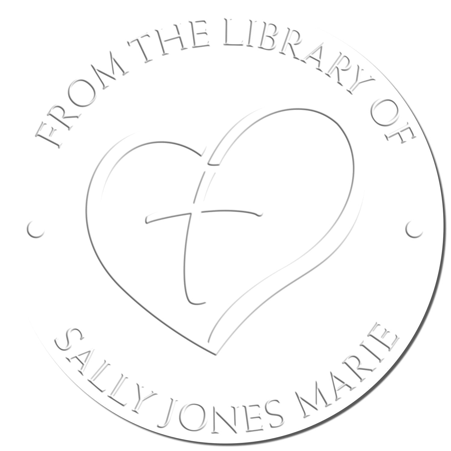 Hybrid Love the Cross Custom Home Address Embossing Stamp - Engineer Seal Stamps