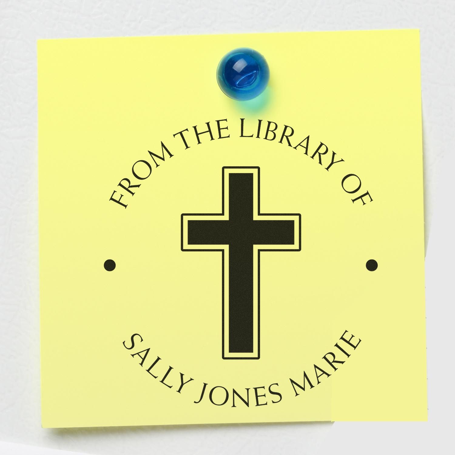 PSI Pre-Inked Outlined Cross Custom Name And Address Stamp - Engineer Seal Stamps