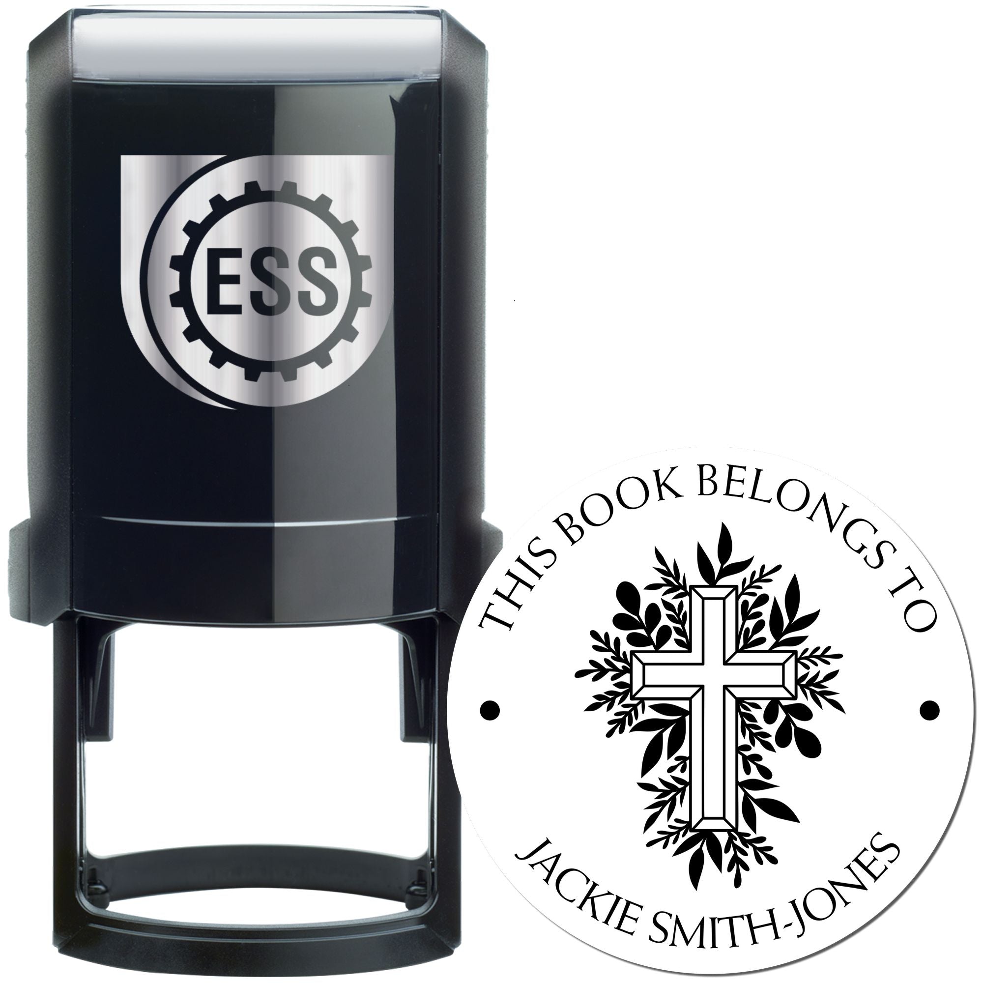 Self-Inking Reverent Cross Envelope Stamp - Engineer Seal Stamps