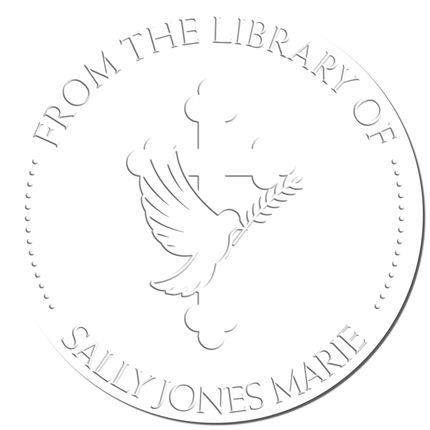 Hybrid Symbolic Cross Custom Made Address Embossing Seal - Engineer Seal Stamps