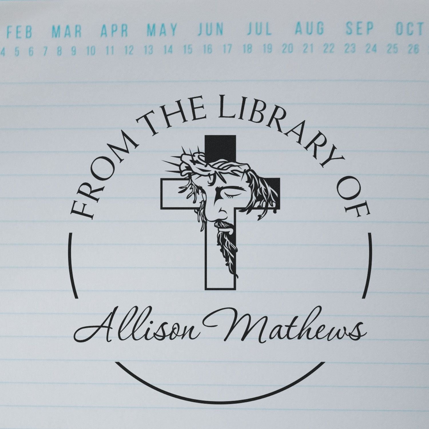 Portable Pre-Inked Divine Cross Customized Home Stamp - Engineer Seal Stamps