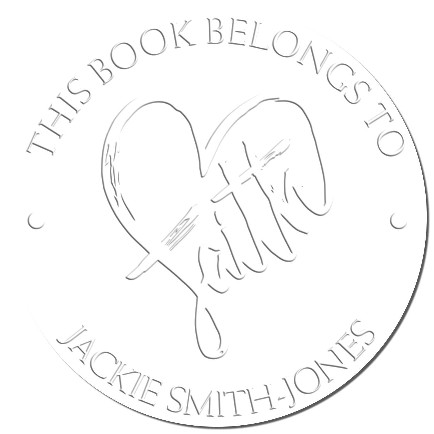Soft Love and Faith Home Address Embossing Stamp