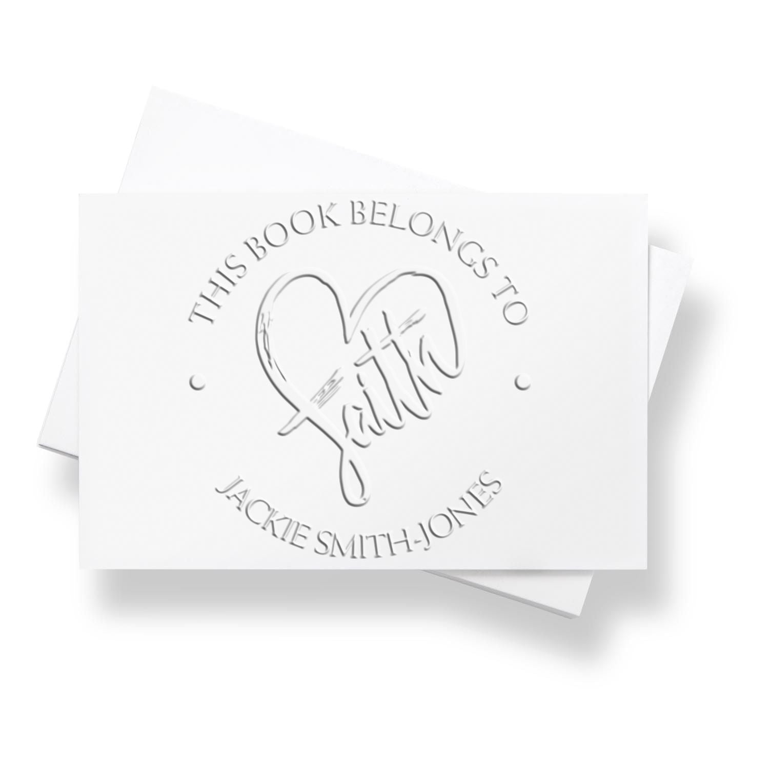 Soft Love and Faith Home Address Embossing Stamp