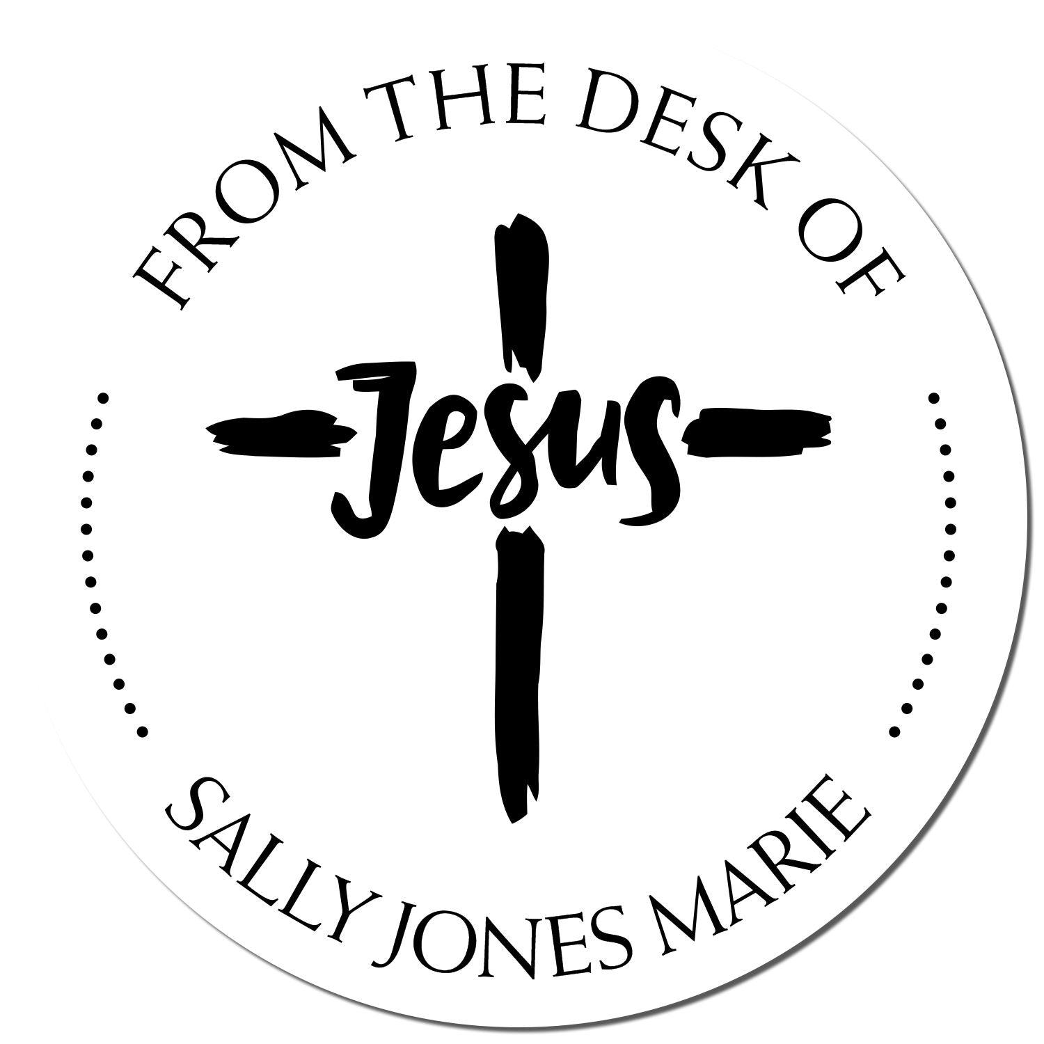 PSI Pre-Inked Eloquent Cross Personalized Envelope Stamp - Engineer Seal Stamps