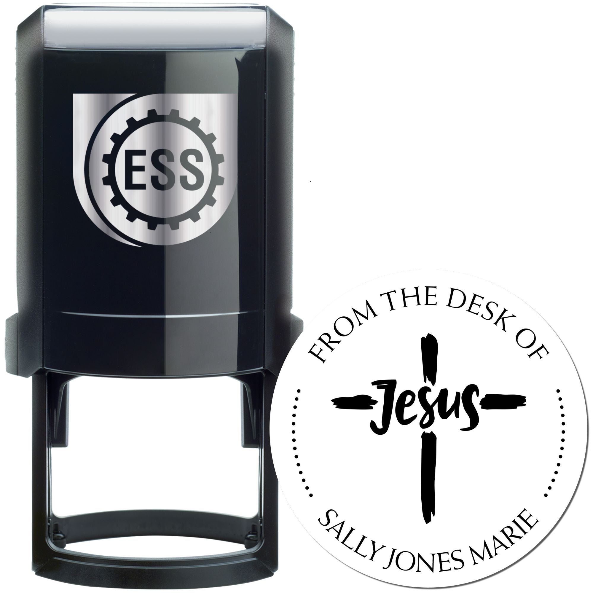 Self-Inking Eloquent Cross Custom Return Address Stamp - Engineer Seal Stamps