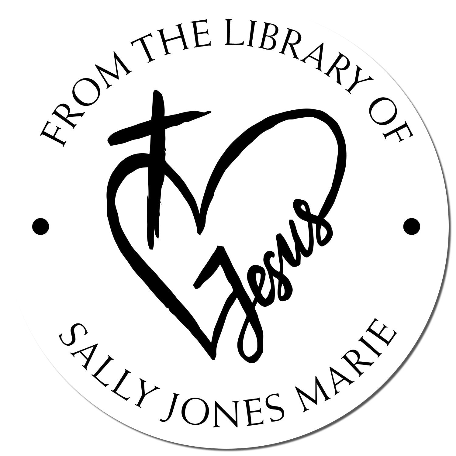 Wood Handle Solemn Cross Home Stamp