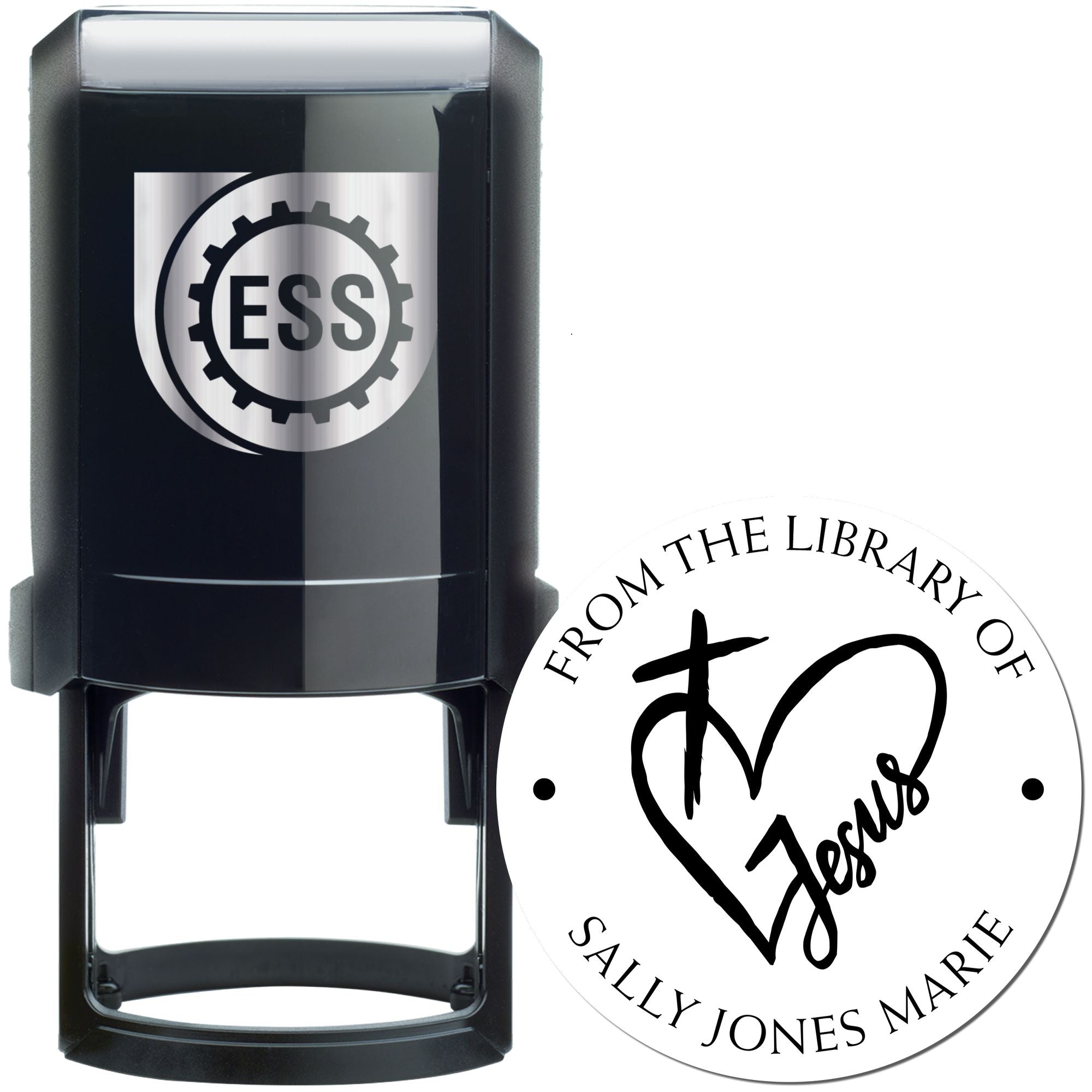 Self-Inking Solemn Cross Custom Home Address Stamp - Engineer Seal Stamps